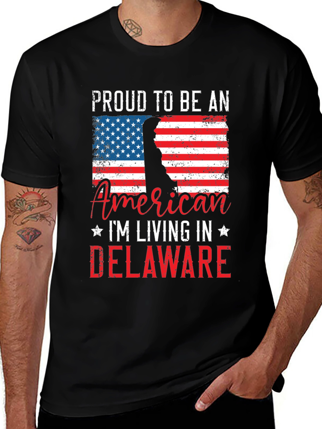 Proud American Delaware Graphic T-Shirt