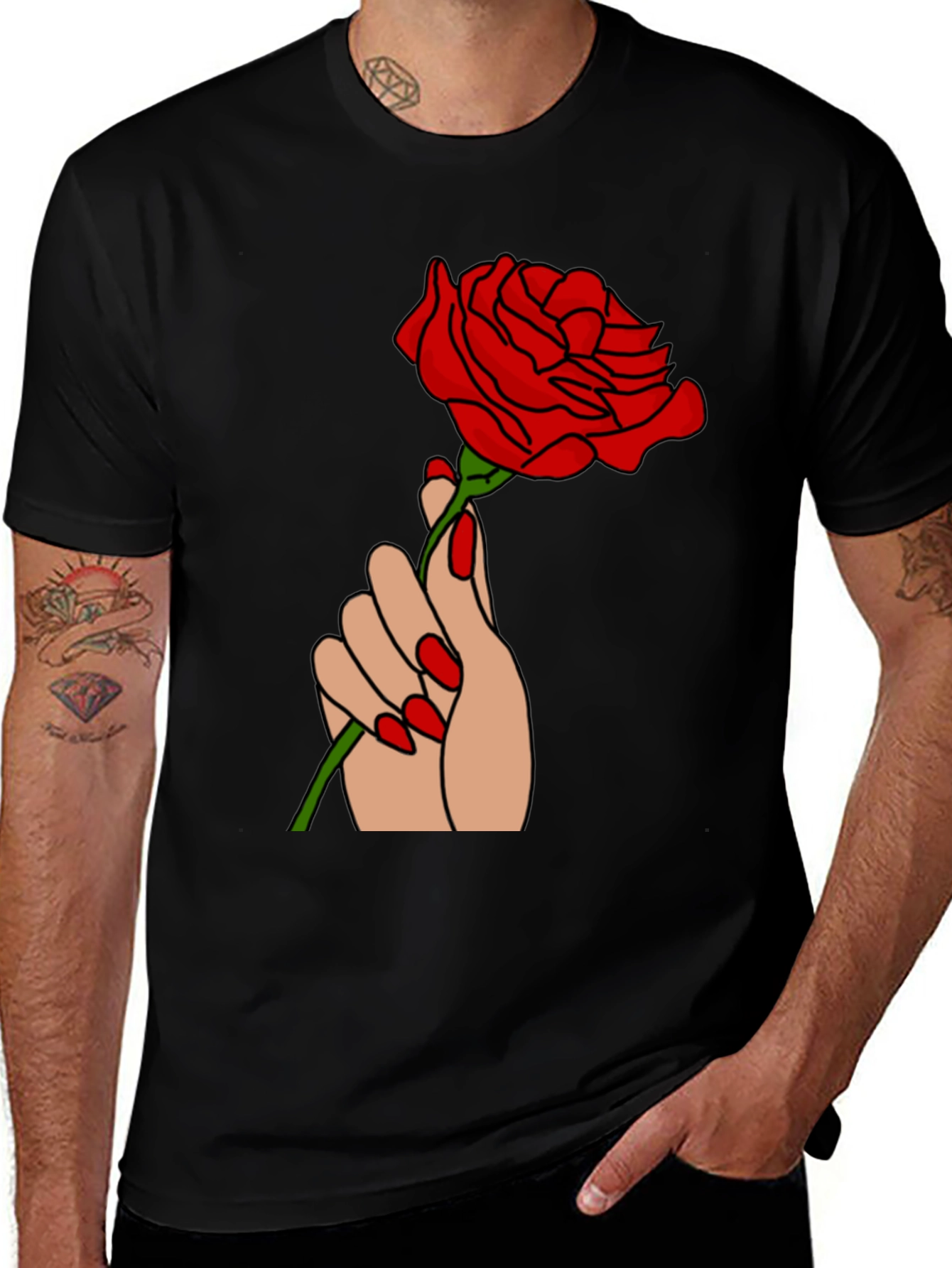 Variant 17 of Rose Graphic T-Shirt - Modern Style