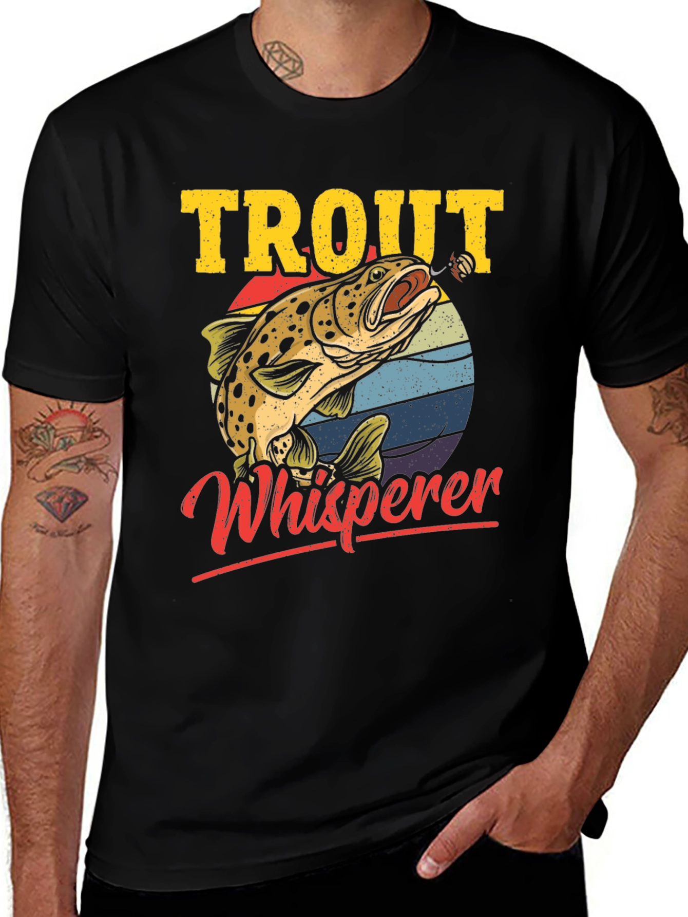 Variant 19 of Trout Whisperer Graphic Tee - Fishing T-Shirt
