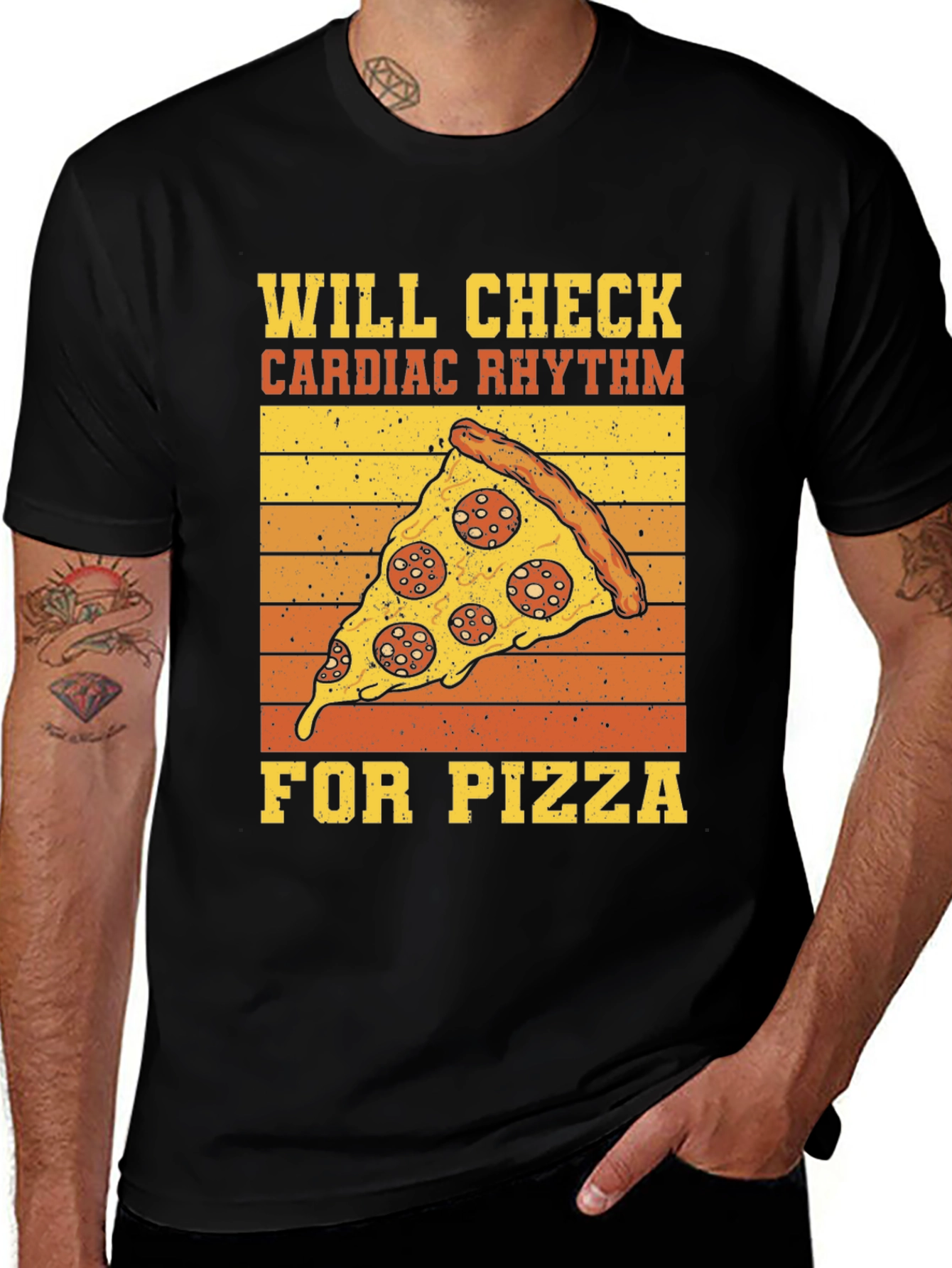 Variant 23 of Will Check Cardiac Rhythm For Pizza T-Shirt