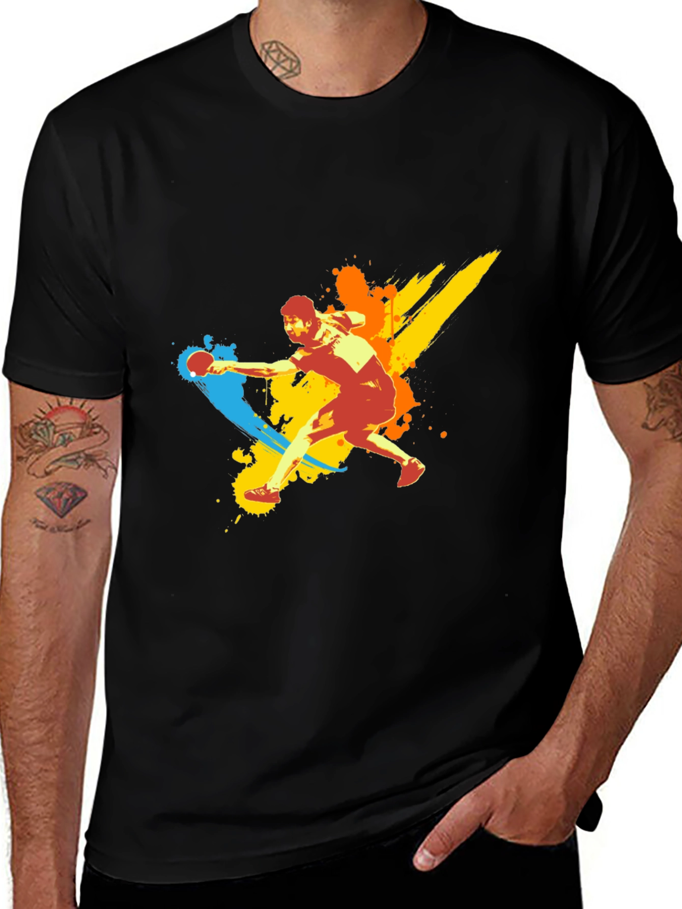 Variant 27 of Table Tennis Player Graphic T-Shirt