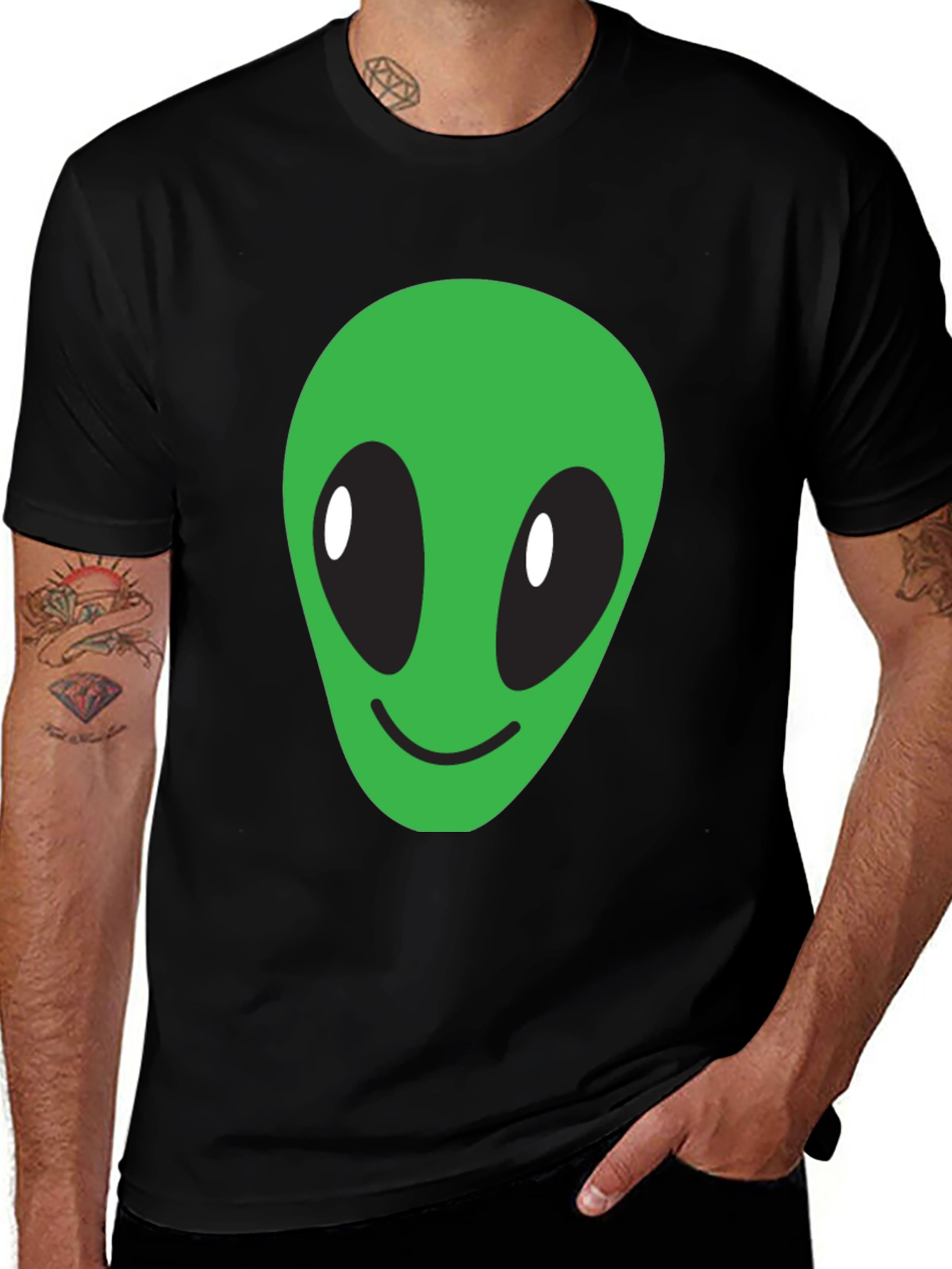 Variant 19 of Alien Head Graphic T-Shirt - Extraterrestrial Style