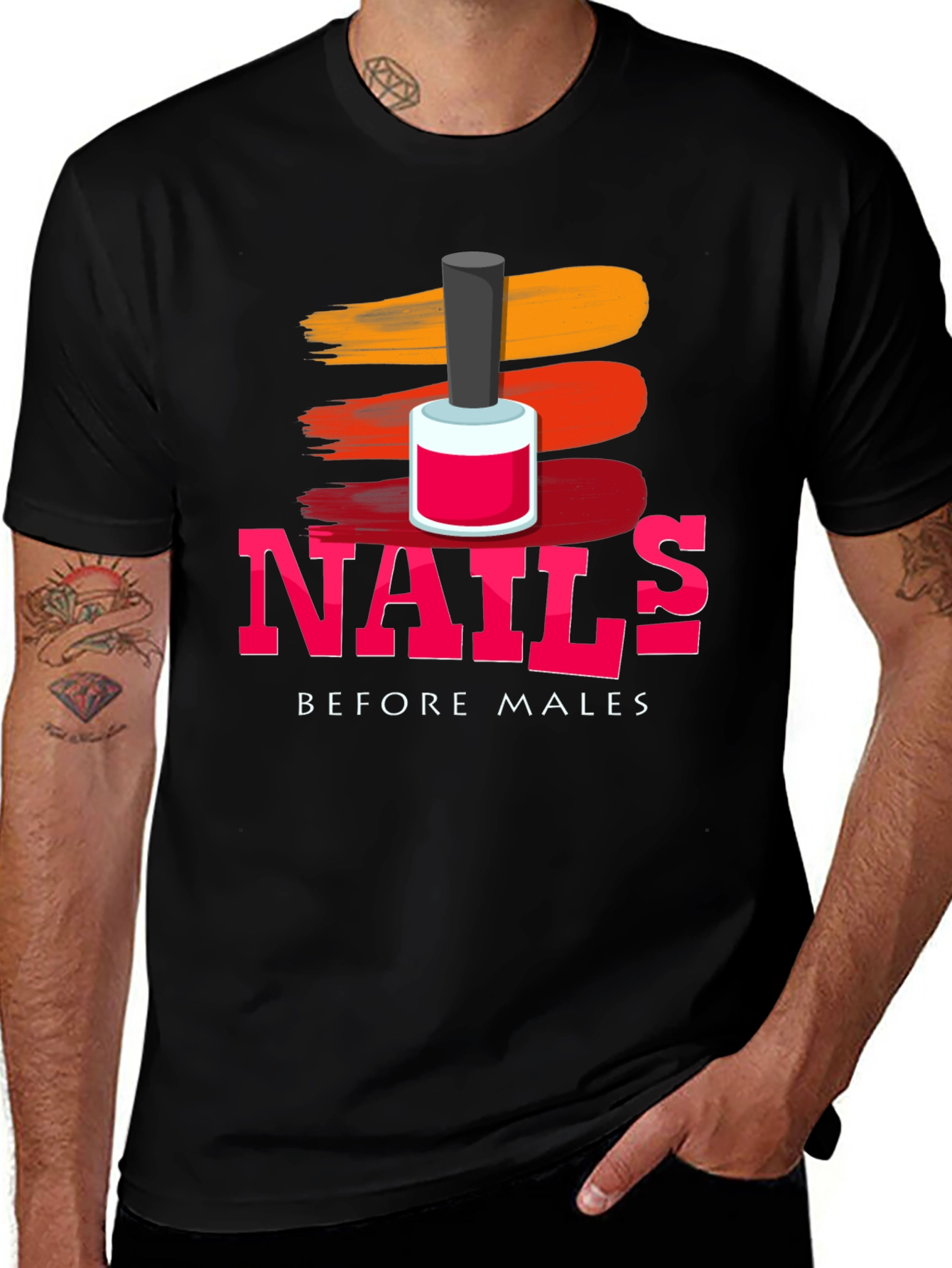 Nails Before Males T-Shirt - Fashionable & Fun