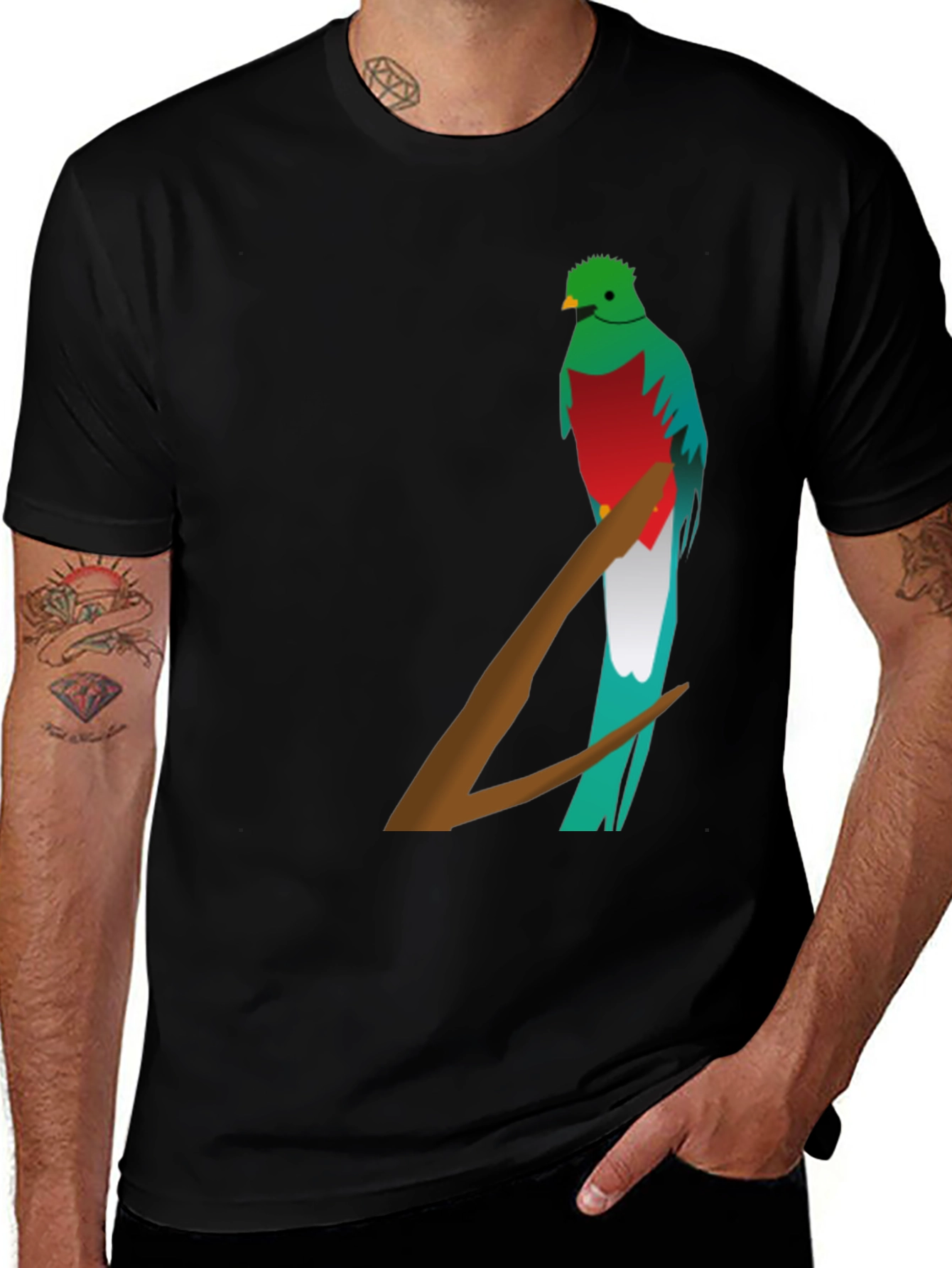 Variant 18 of Quetzal Bird Graphic Tee - Soft Cotton Blend