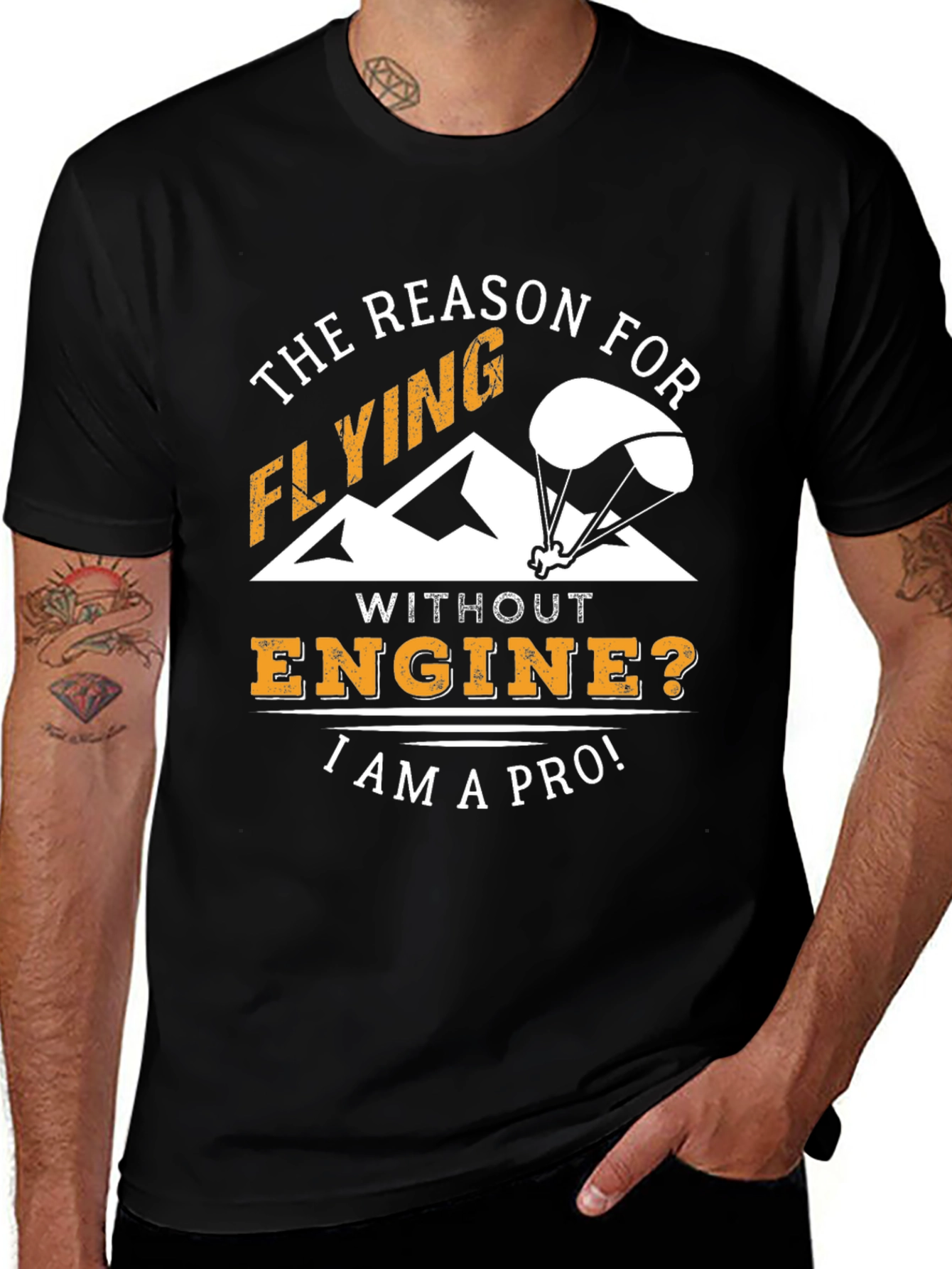 Variant 5 of Flying Without Engine T-Shirt - I Am A Pro!