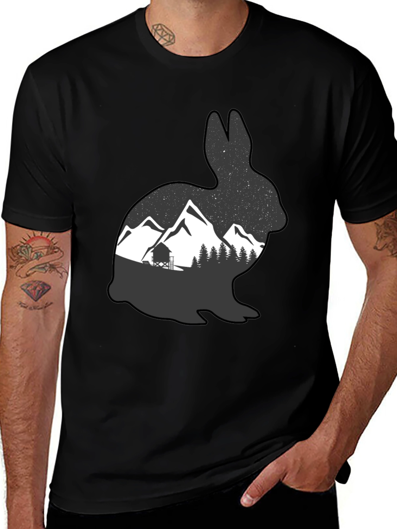 Variant 9 of Mountain Hare Graphic Tee - Nature Lover's T-Shirt