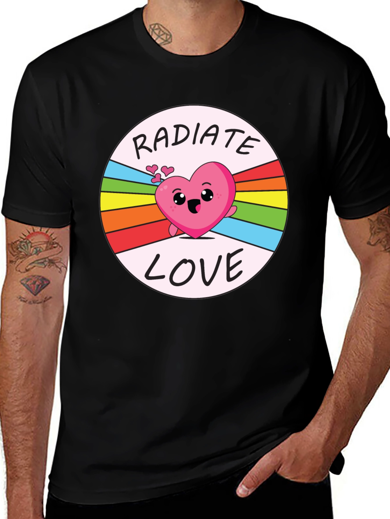 Variant 24 of Radiate Love Graphic T-Shirt - Black