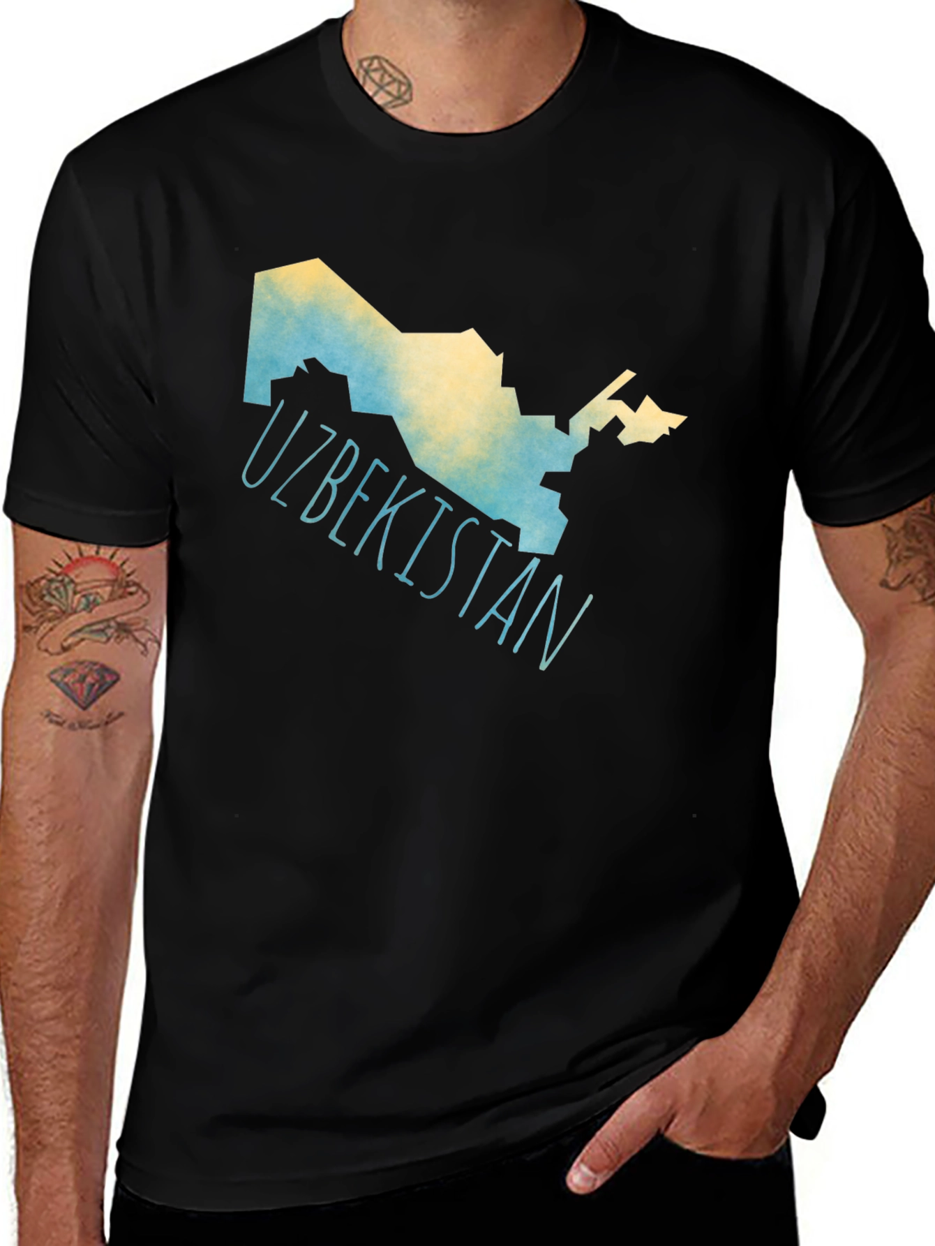Uzbekistan Map T-Shirt - Travel Souvenir Tee