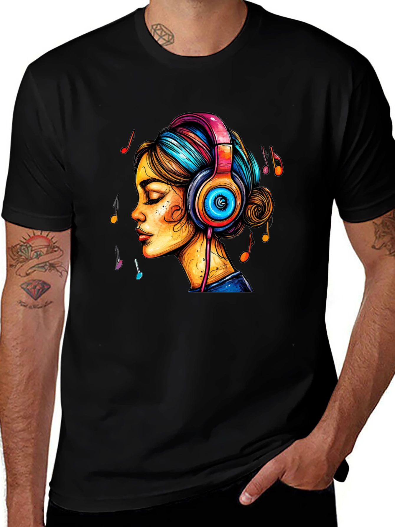 Variant 19 of Music Lover Graphic T-Shirt