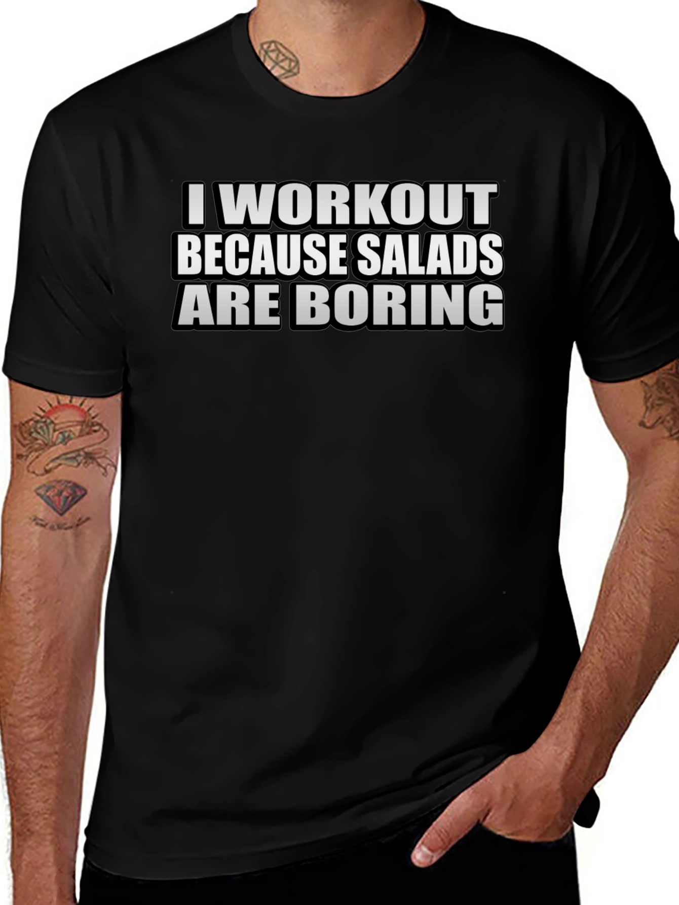 Workout Because Salads Are Boring Graphic Tee