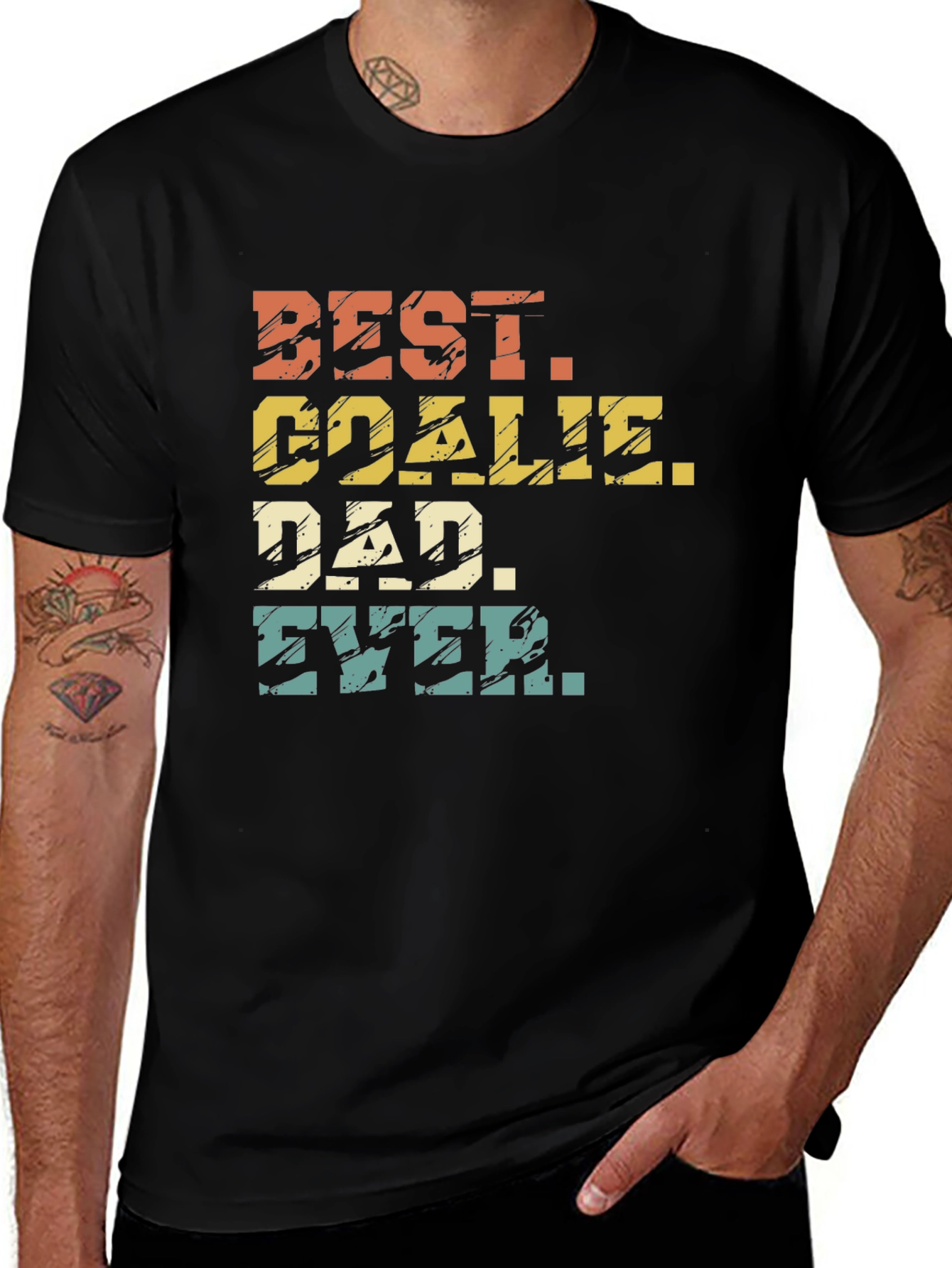 Best Goalie Dad Ever - Graphic T-Shirt