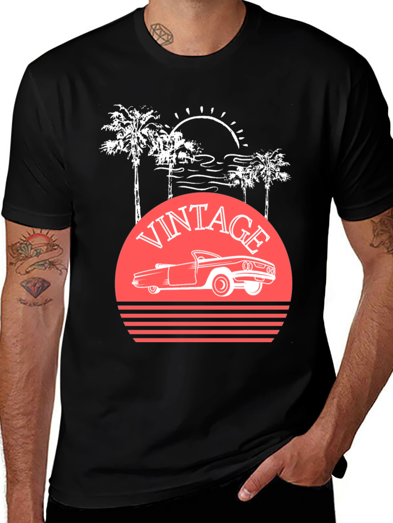 Variant 9 of Vintage Car Sunset T-Shirt