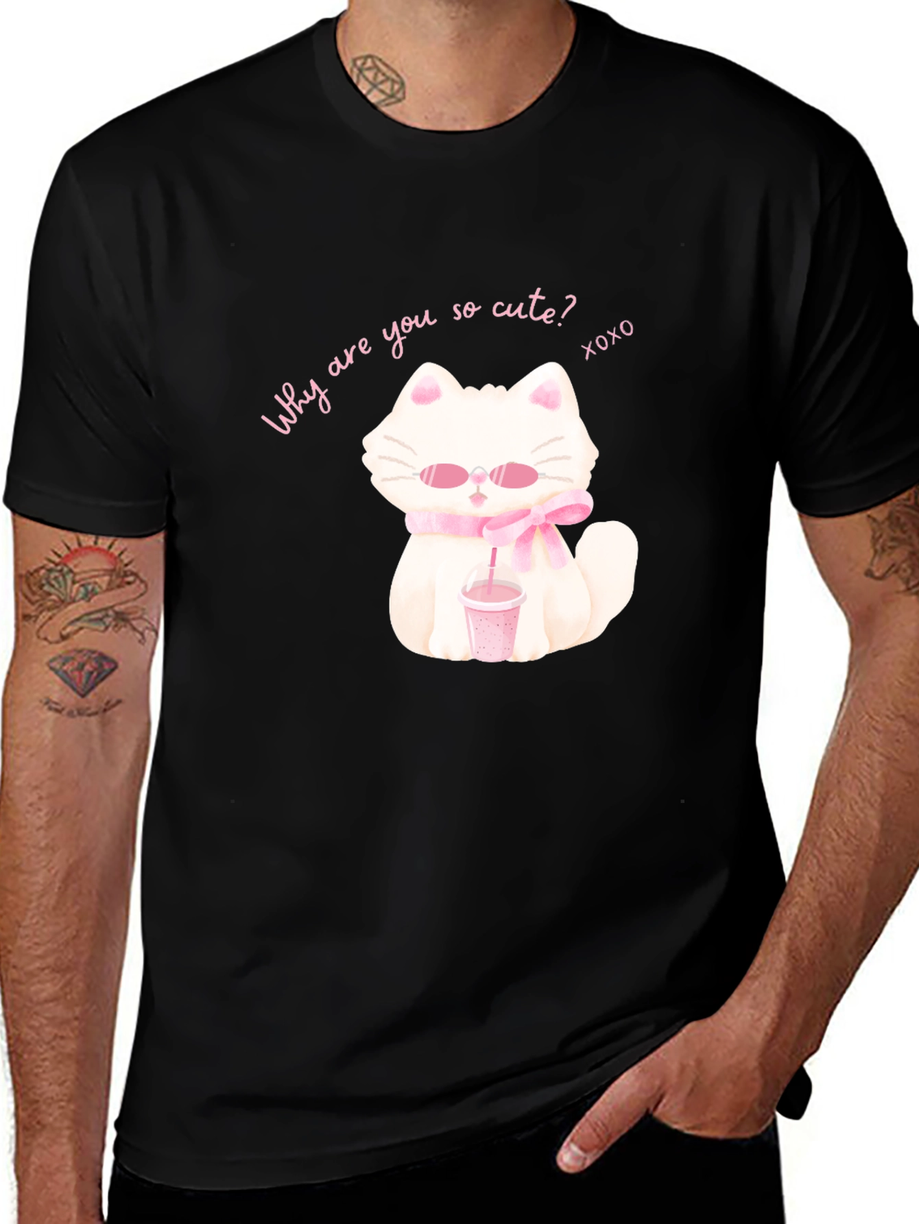 Variant 24 of Cute Cartoon Cat T-Shirt