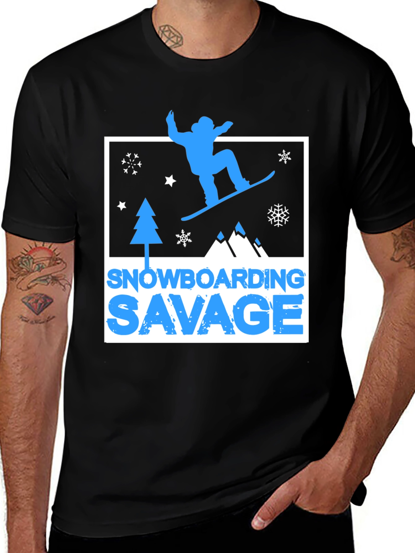Variant 15 of Snowboarding Savage Graphic T-Shirt