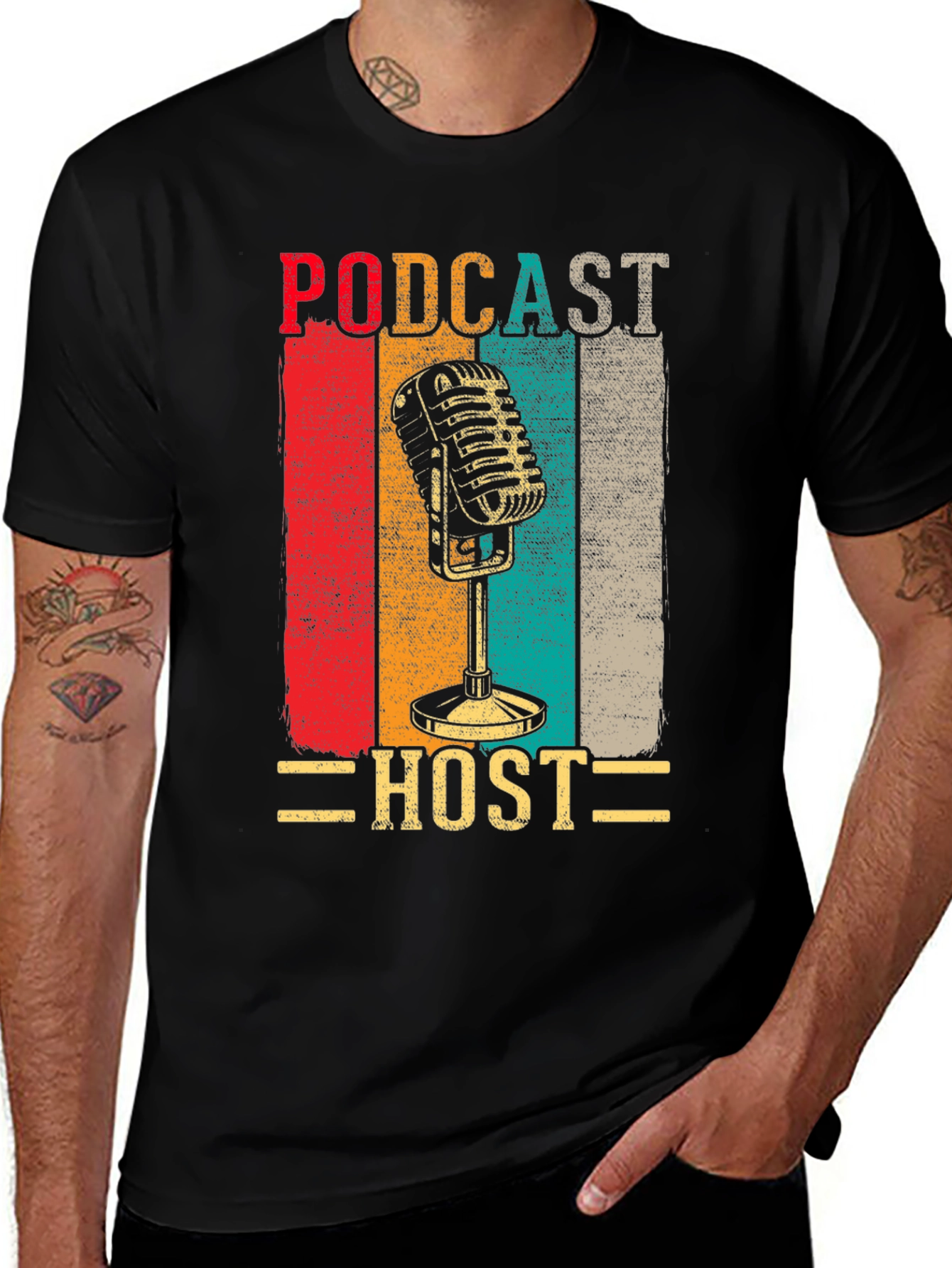 Variant 16 of Podcast Host Retro Graphic Tee