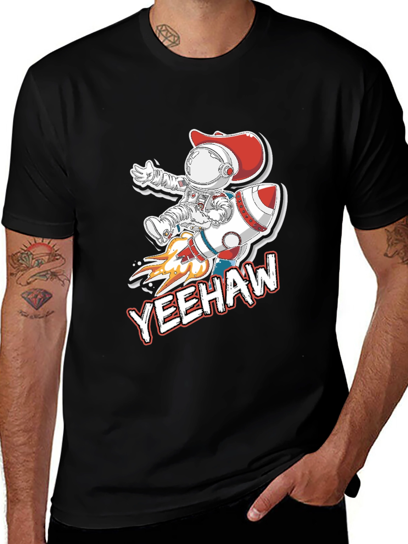 Variant 7 of Yeehaw Space Cowboy Black T-Shirt