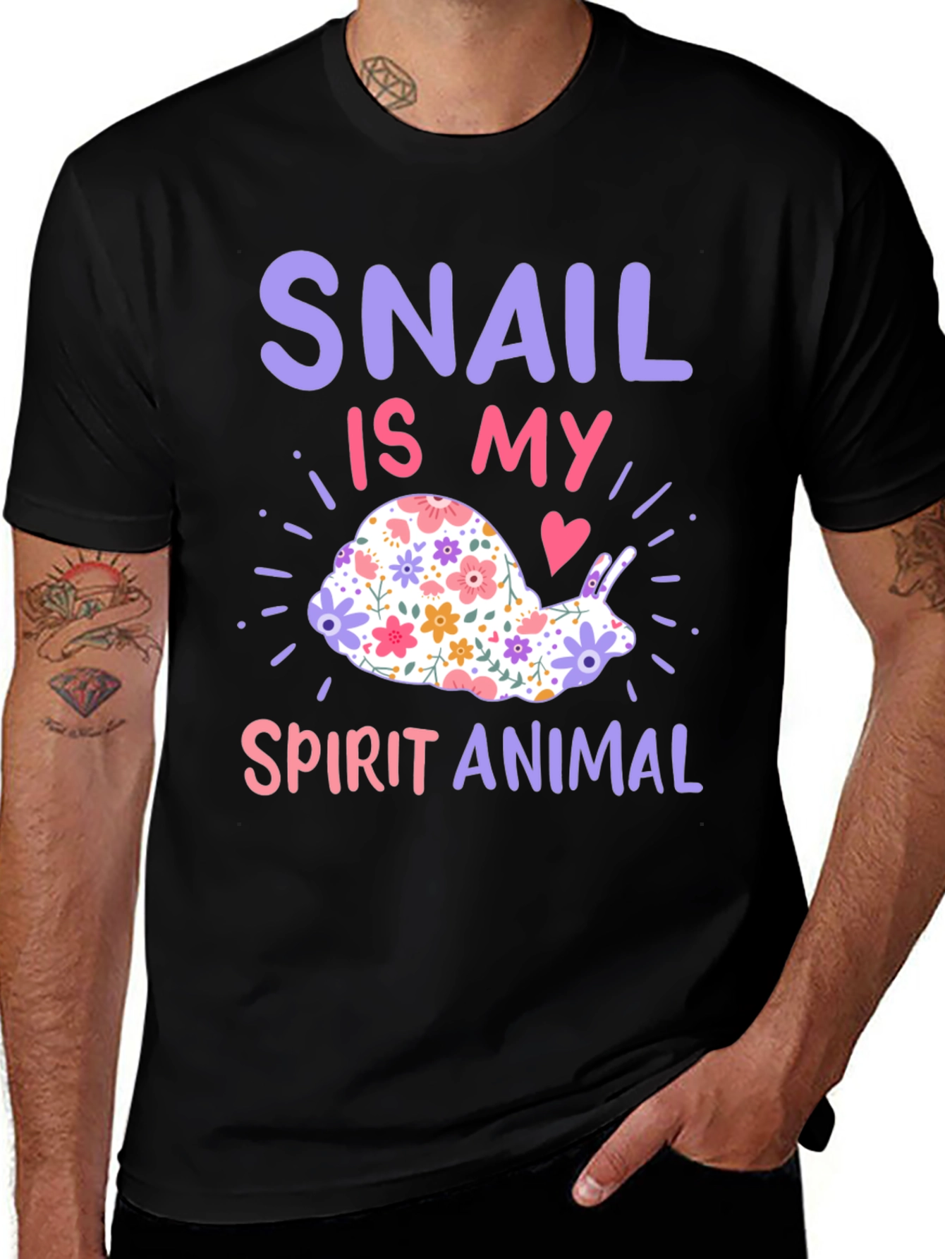Variant 21 of Snail Is My Spirit Animal Graphic T-Shirt