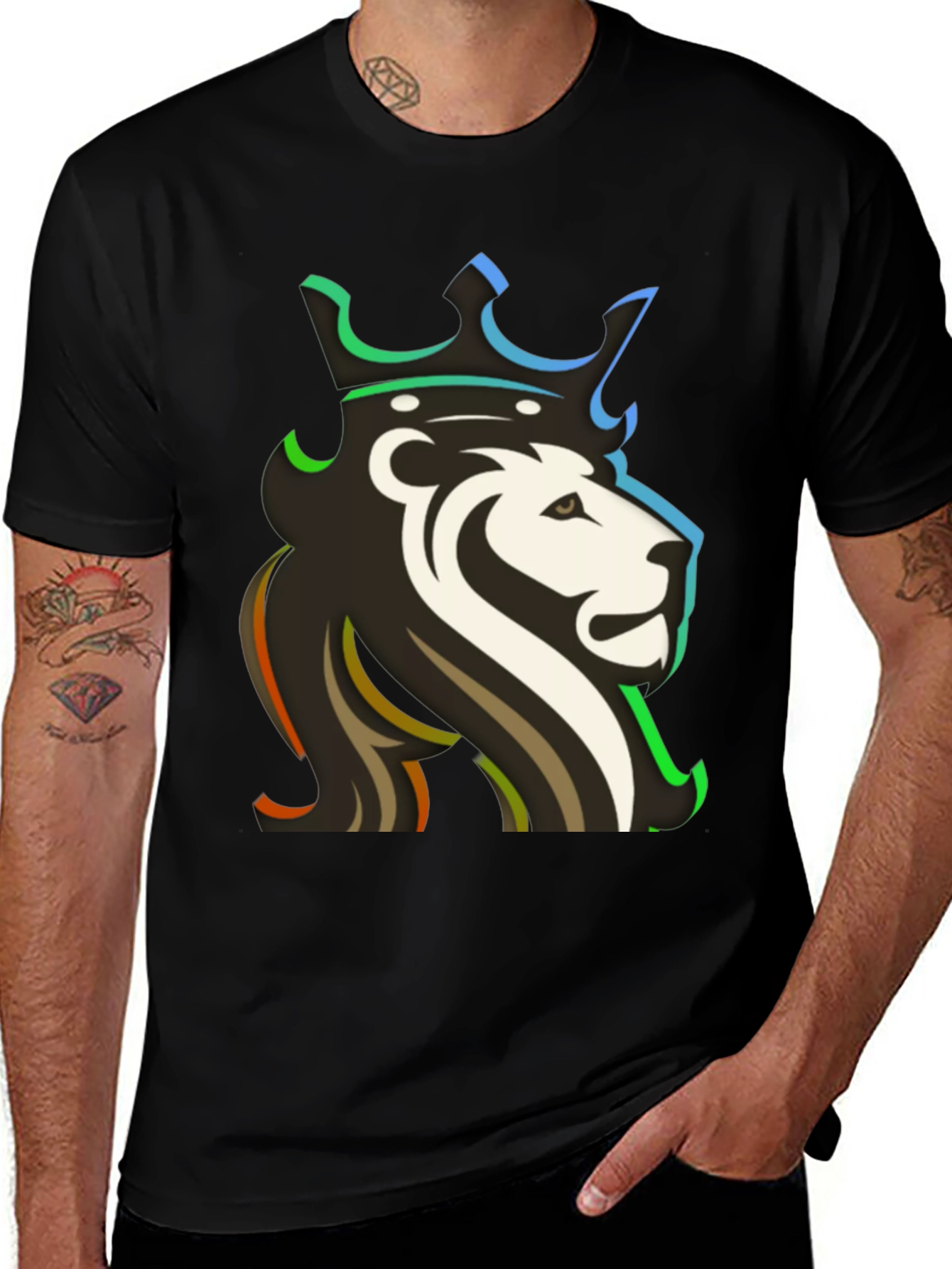 Variant 23 of Lion King Graphic T-Shirt - Cool Crown Design