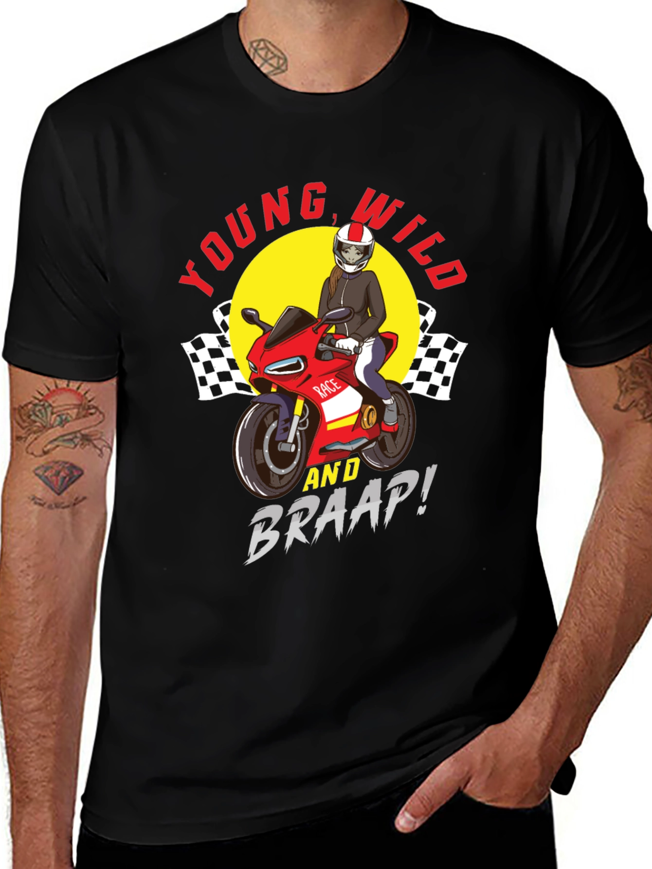 Variant 15 of Young, Wild & Braap! Graphic Tee