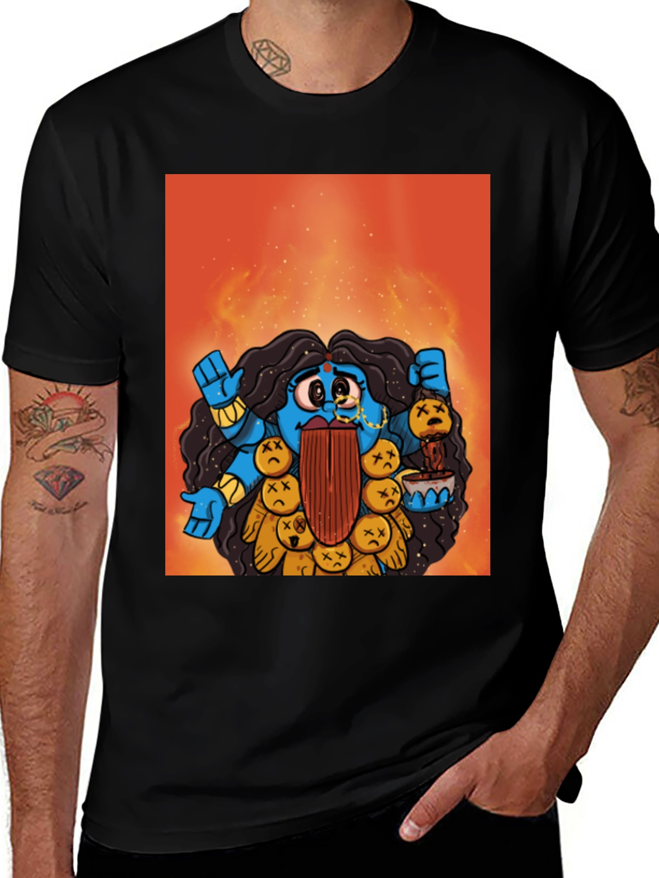 Variant 18 of Graphic Tee: Cartoon Kali Design
