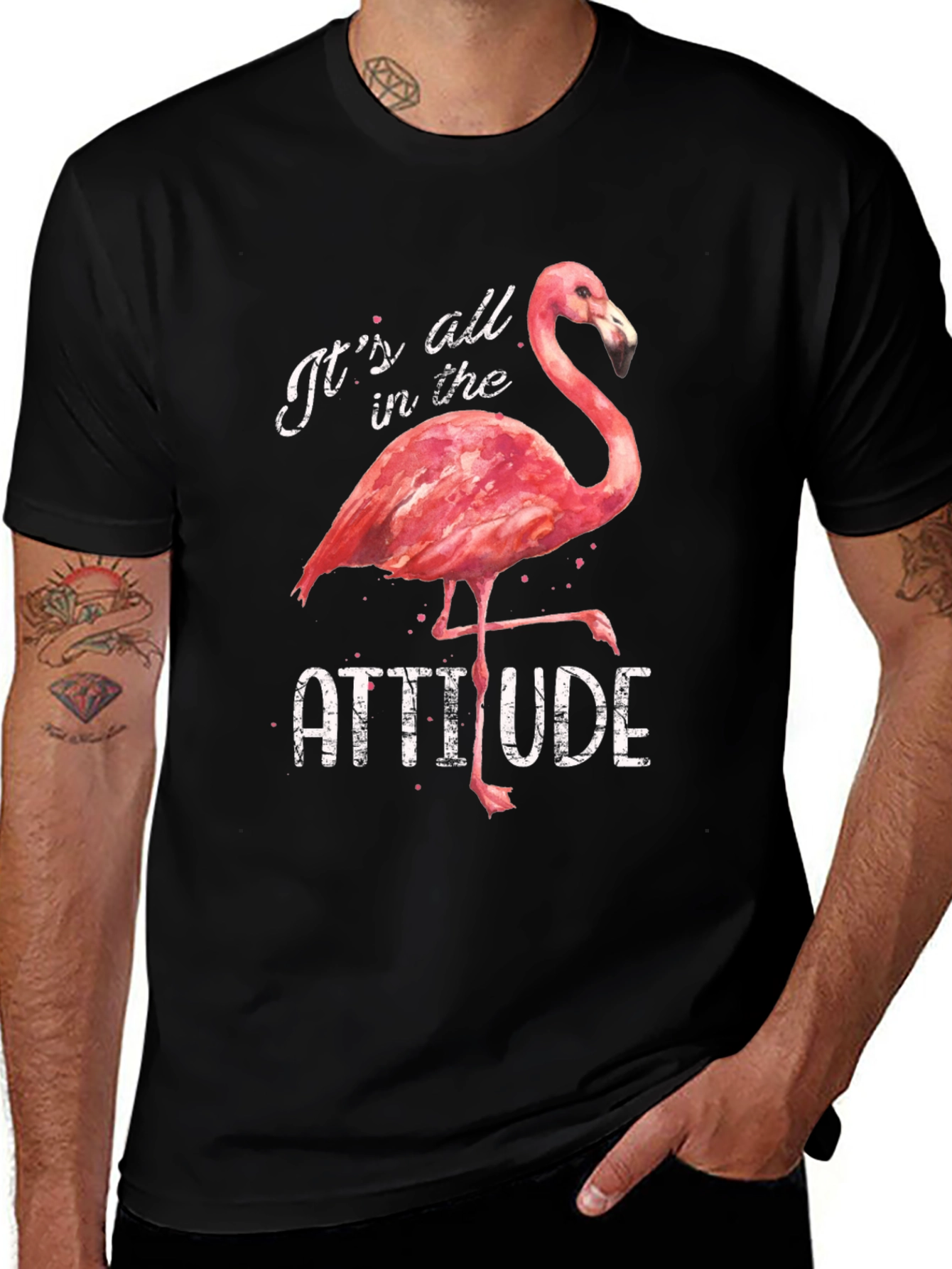 Variant 4 of Flamingo Attitude Graphic Tee