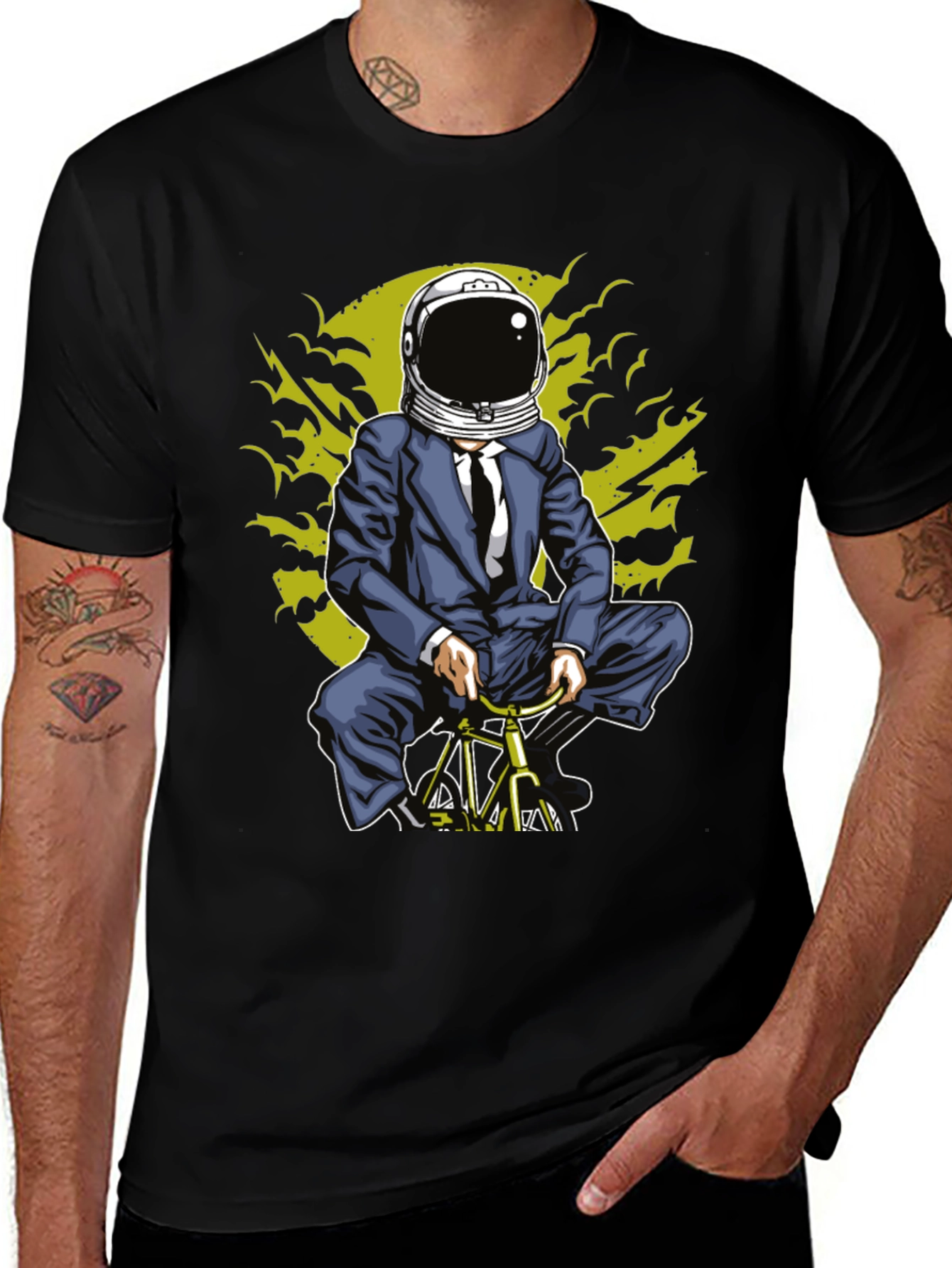 Astronaut Biker T-Shirt - Ride into Space!