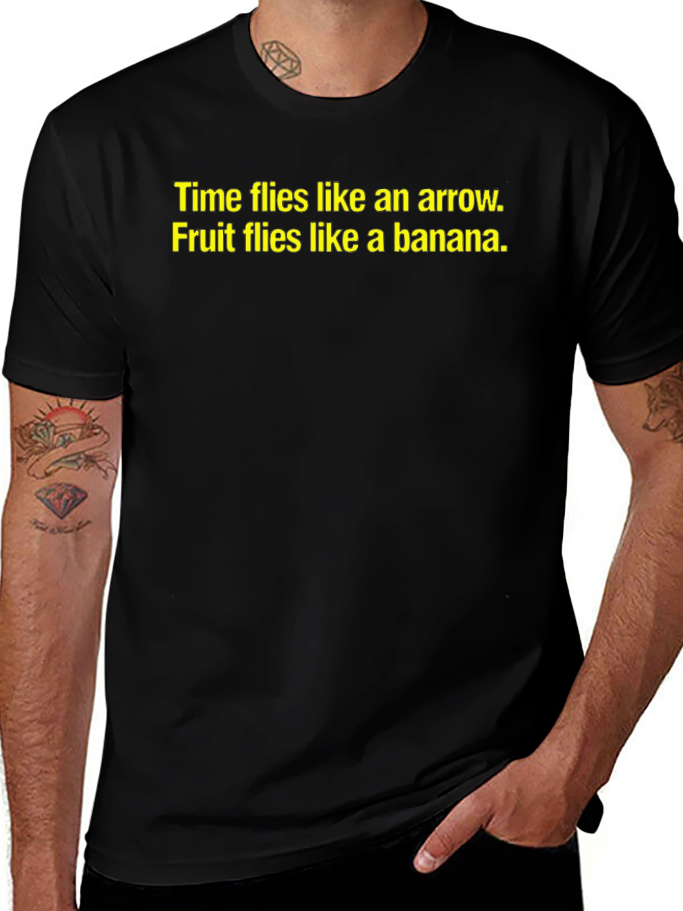 Variant 16 of Time Flies Like an Arrow Graphic Tee - Funny Pun T-Shirt