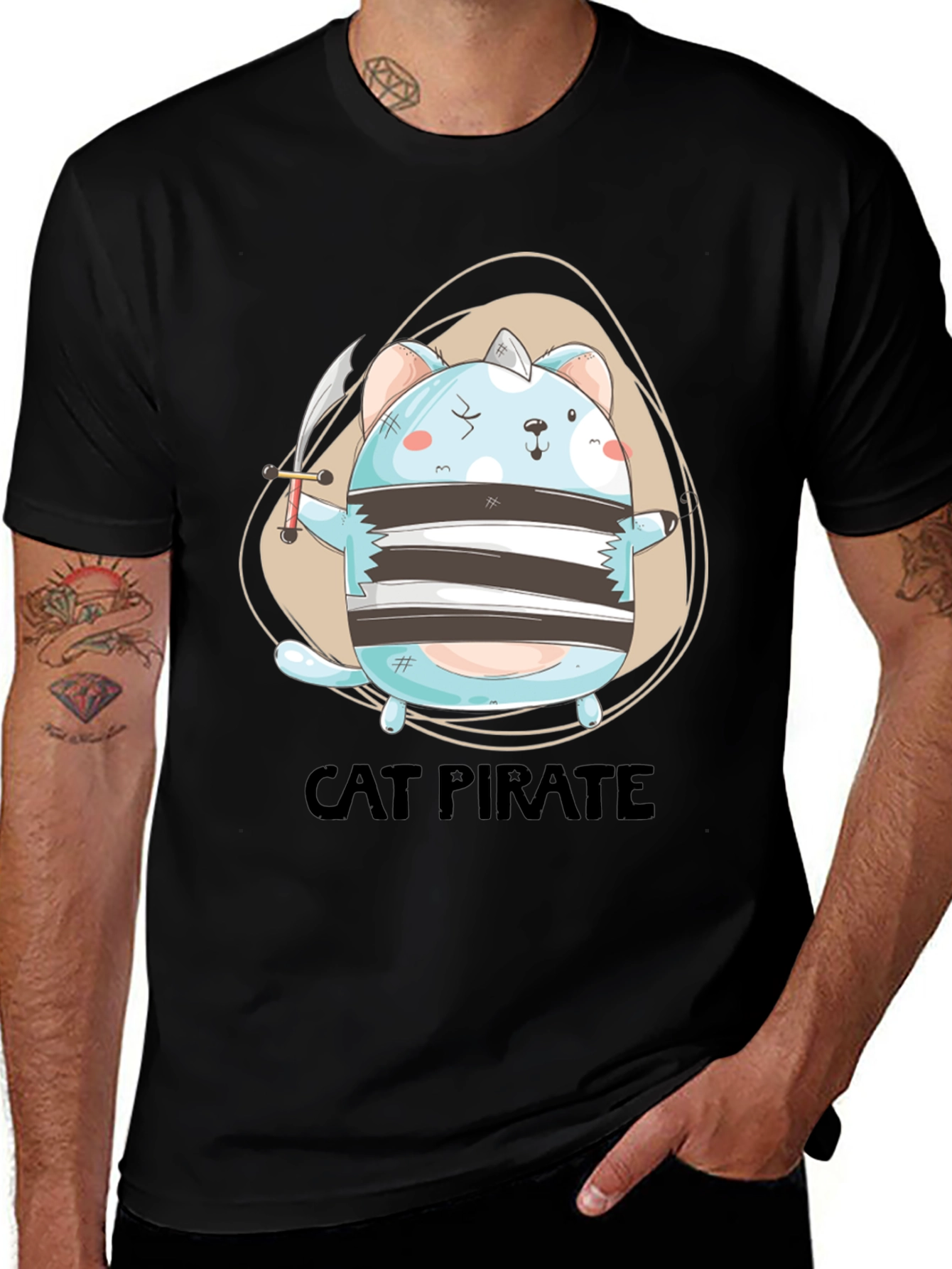 Variant 18 of Cat Pirate Graphic Tee