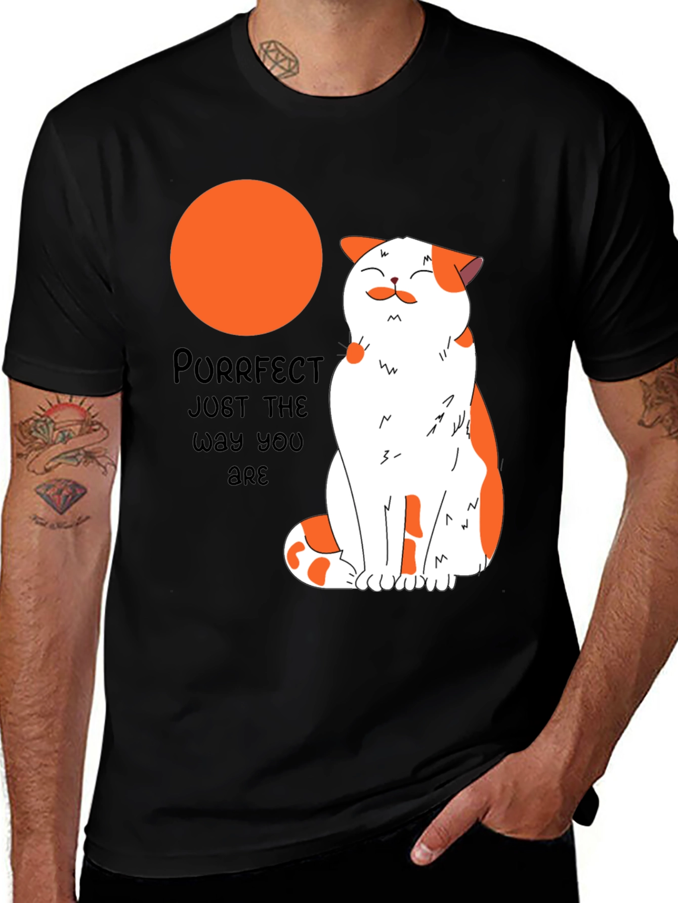 Variant 27 of Purrfect Cat Graphic T-Shirt - Unisex Comfort