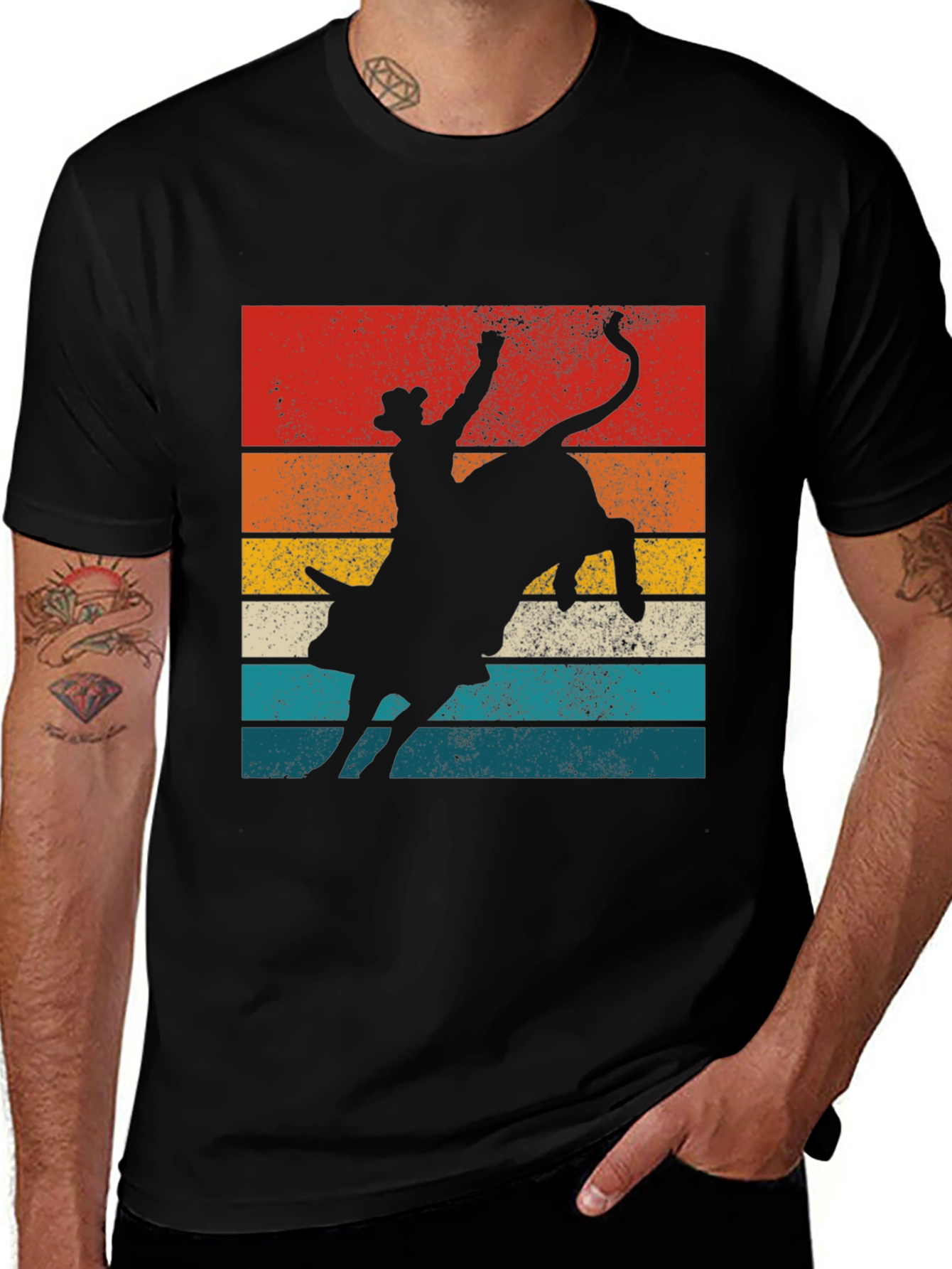 Variant 20 of Retro Bull Riding T-Shirt | Vintage Style Cowboy Tee