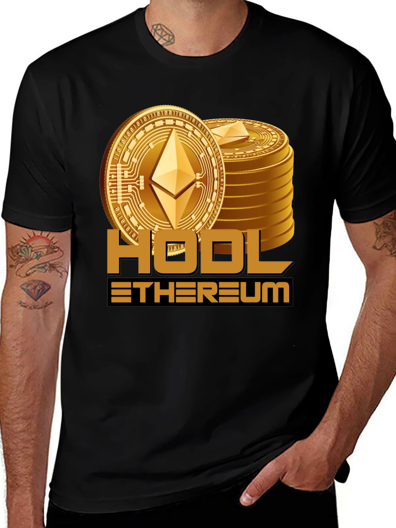 Variant 12 of HODL Ethereum Crypto T-Shirt