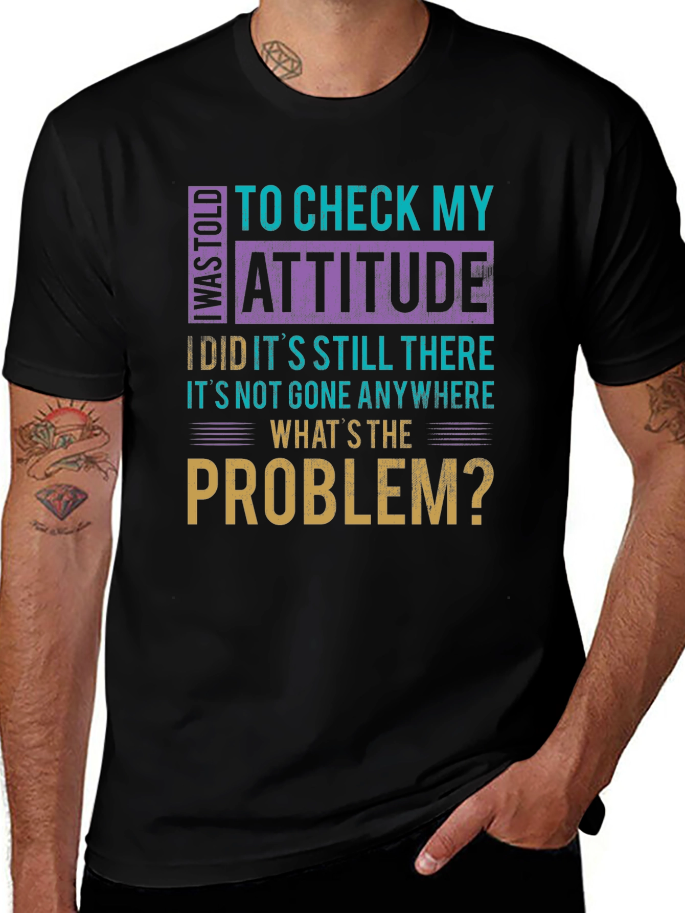 Variant 8 of Attitude Check Funny Graphic Tee