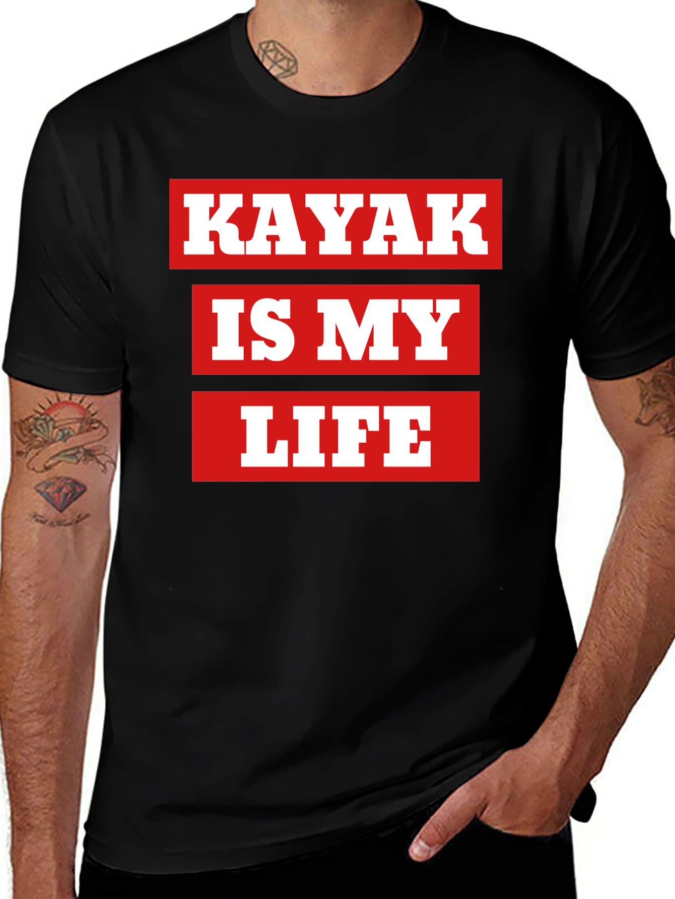 Variant 20 of Kayak Is My Life T-Shirt - Bold Graphic Tee