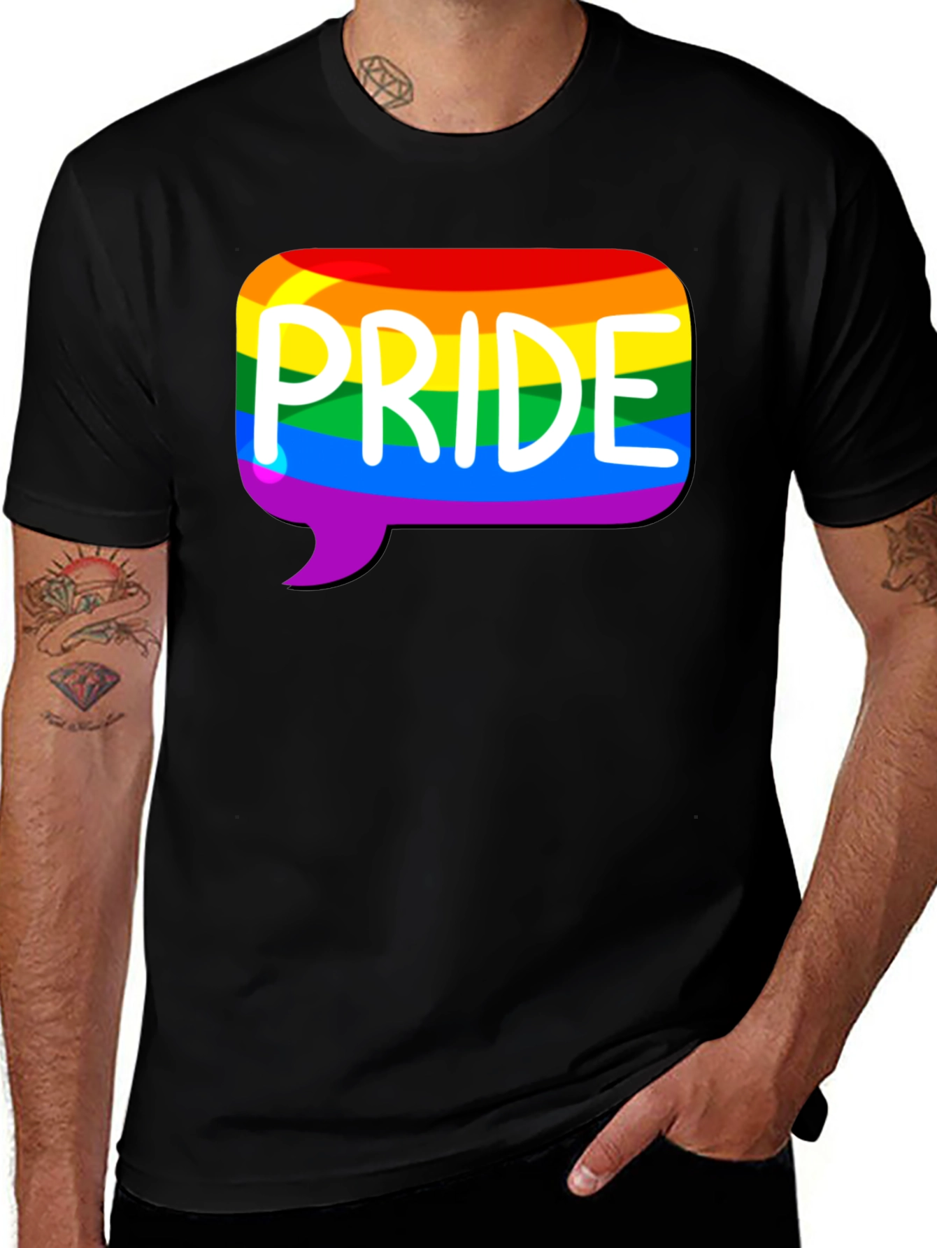 Pride Rainbow Speech Bubble T-Shirt