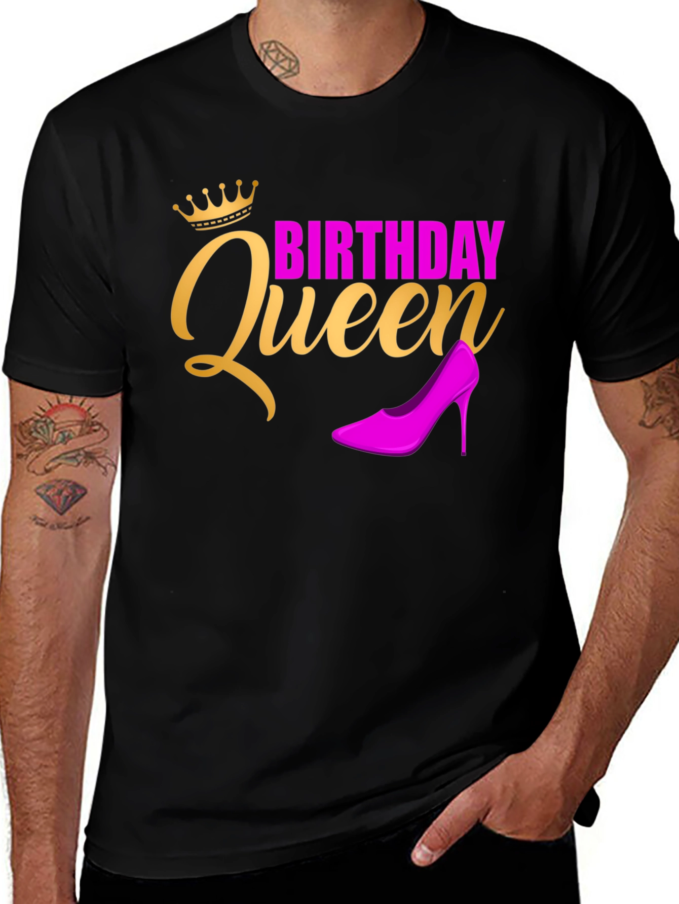 Black Birthday Queen T-Shirt main image
