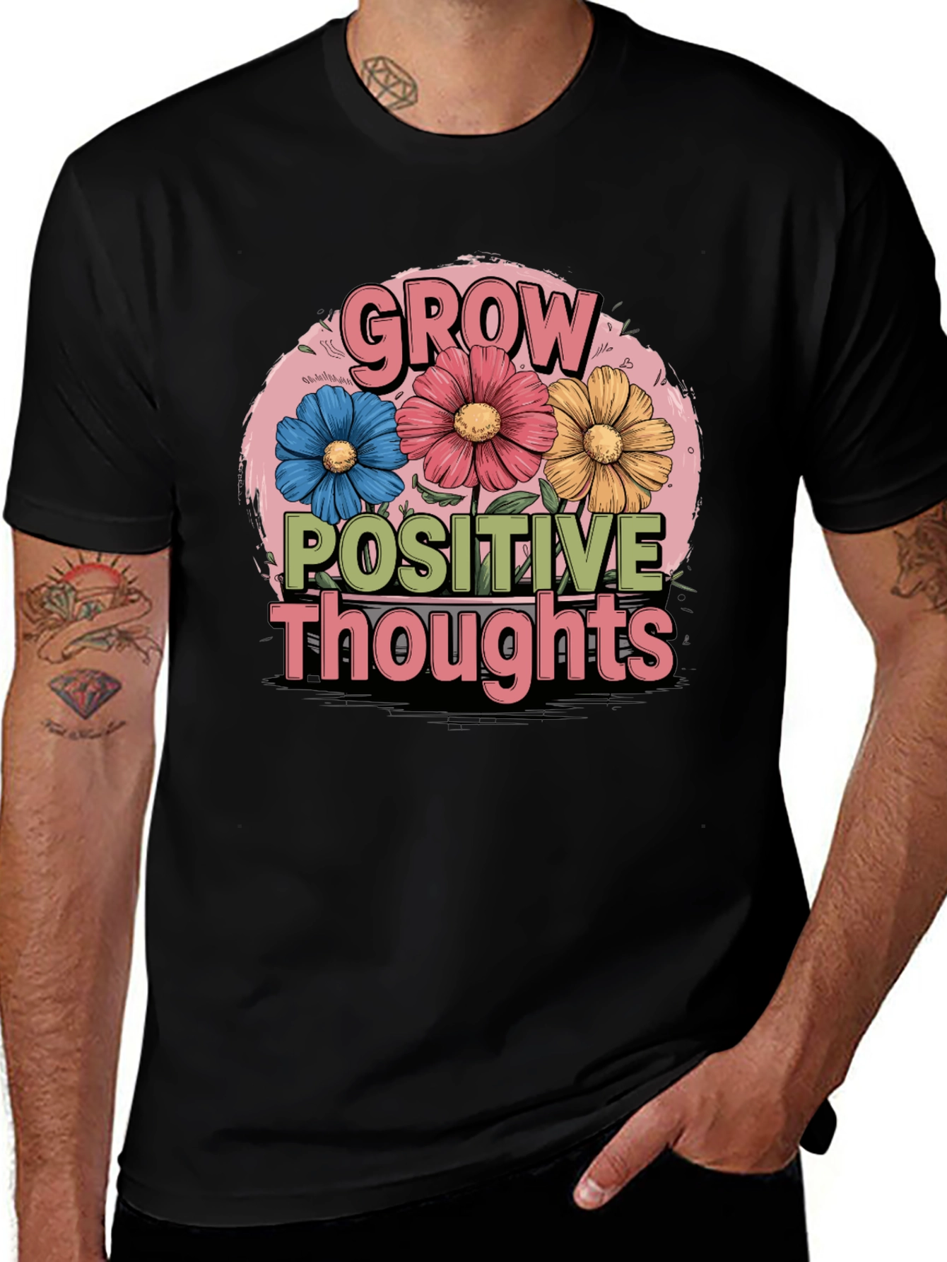 Variant 29 of Grow Positive Thoughts Graphic Tee