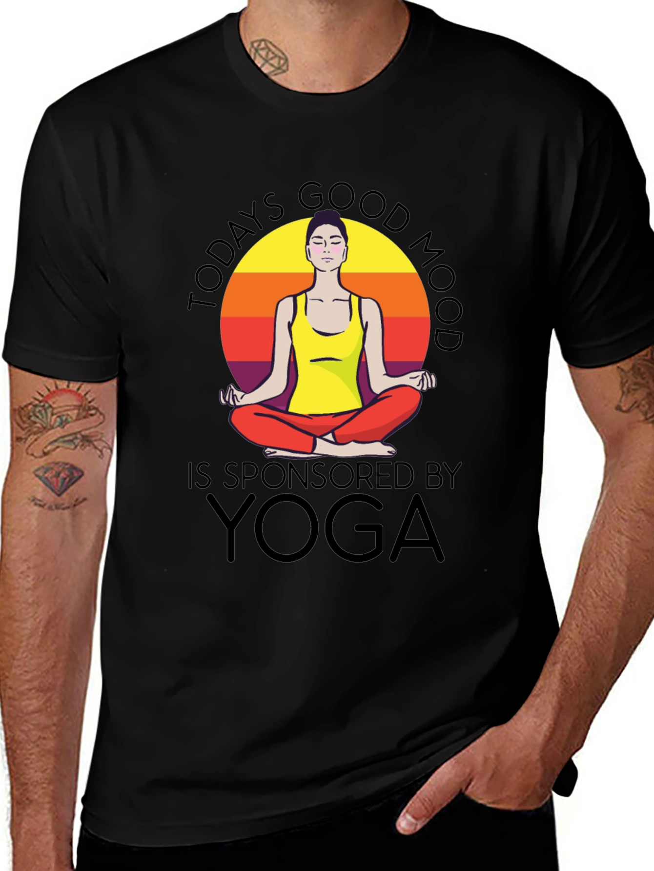 Variant 28 of Yoga Sponsored Good Mood Graphic T-Shirt