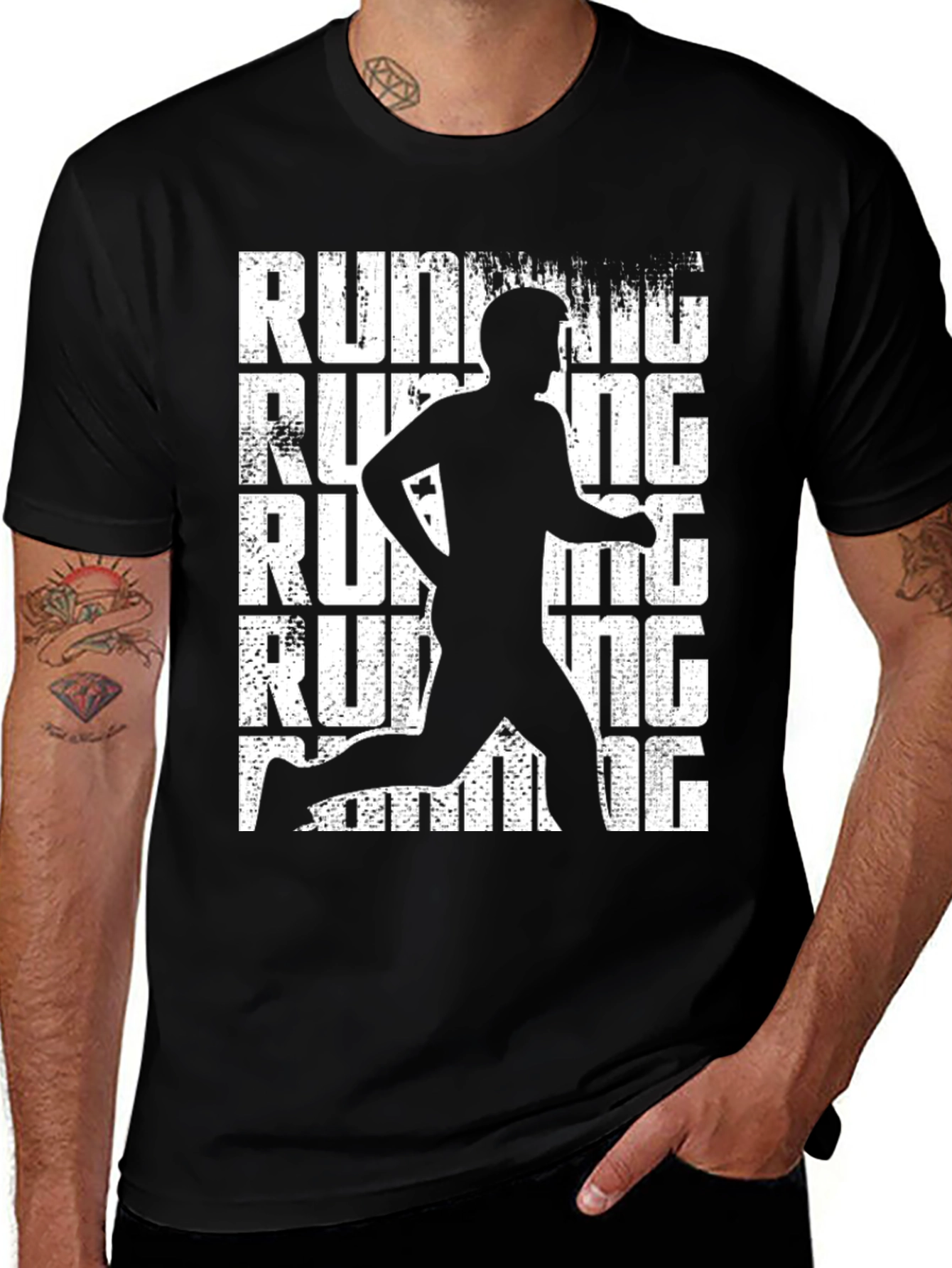 Variant 17 of Running Silhouette Graphic T-Shirt