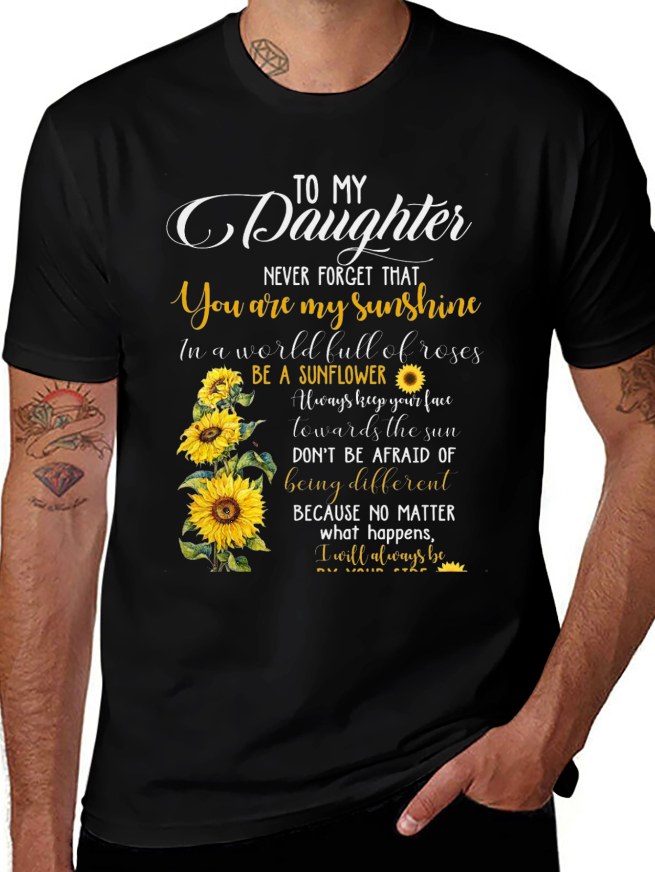 Variant 23 of To My Daughter Sunflower Graphic Tee