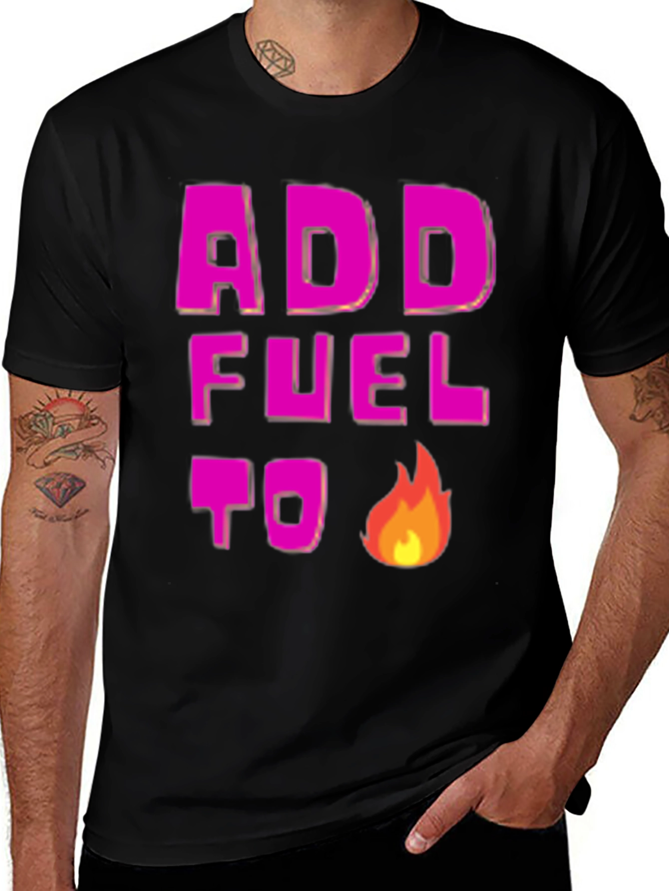 Variant 28 of Add Fuel to the Fire Graphic Tee - Black