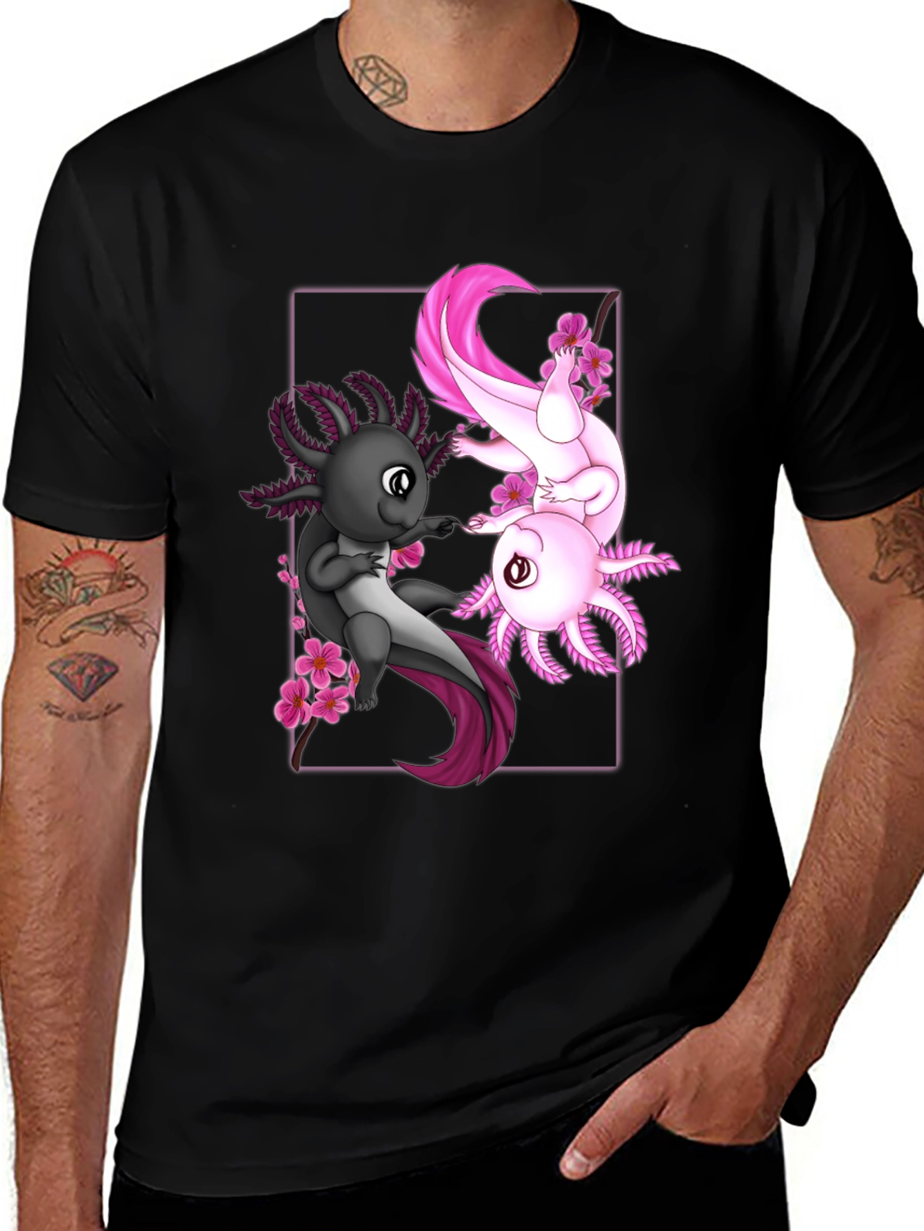 Axolotl Black T-Shirt