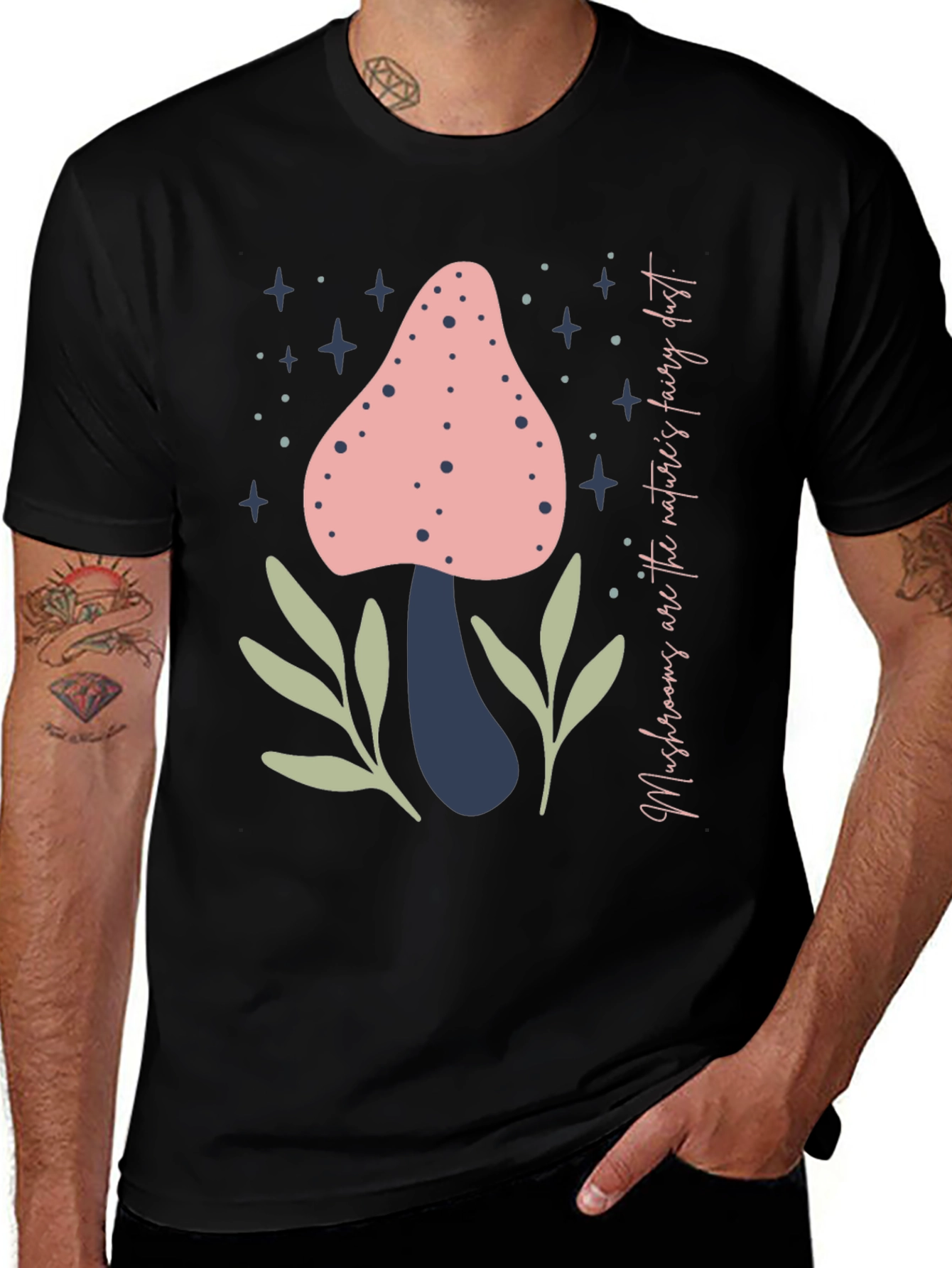Mushroom Fairy Dust Graphic Tee - Soft Cotton Comfort
