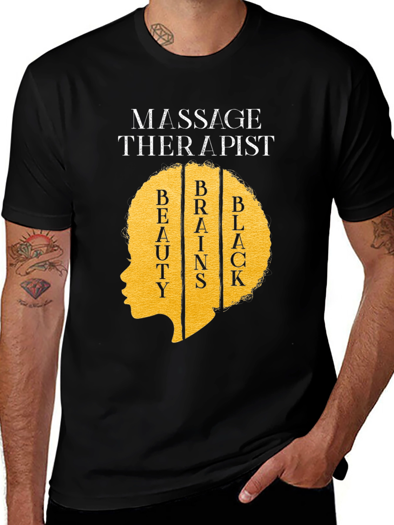 Variant 11 of Massage Therapist Black Woman T-Shirt
