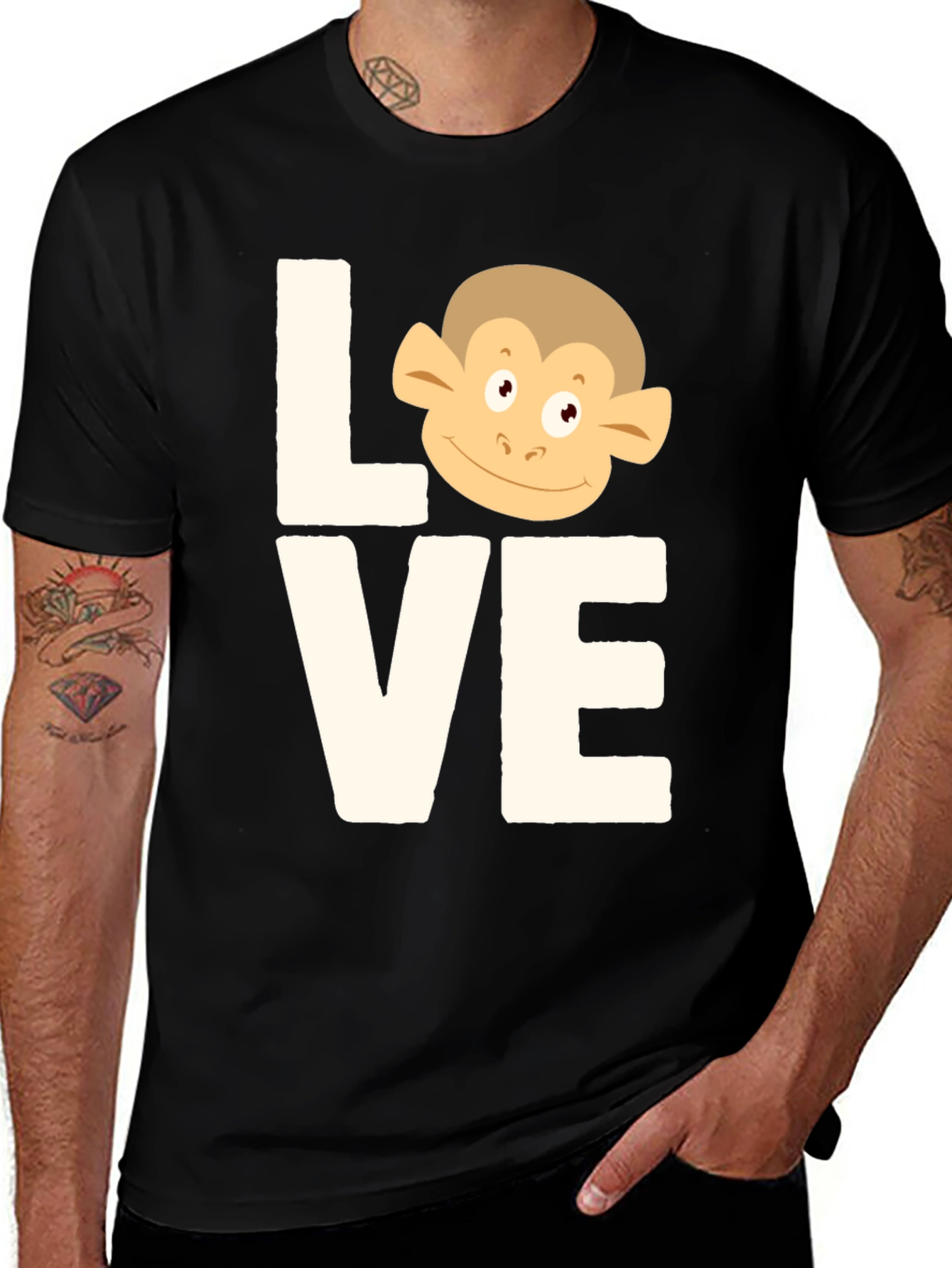 Variant 30 of Love Monkey T-Shirt - Cute Graphic Tee
