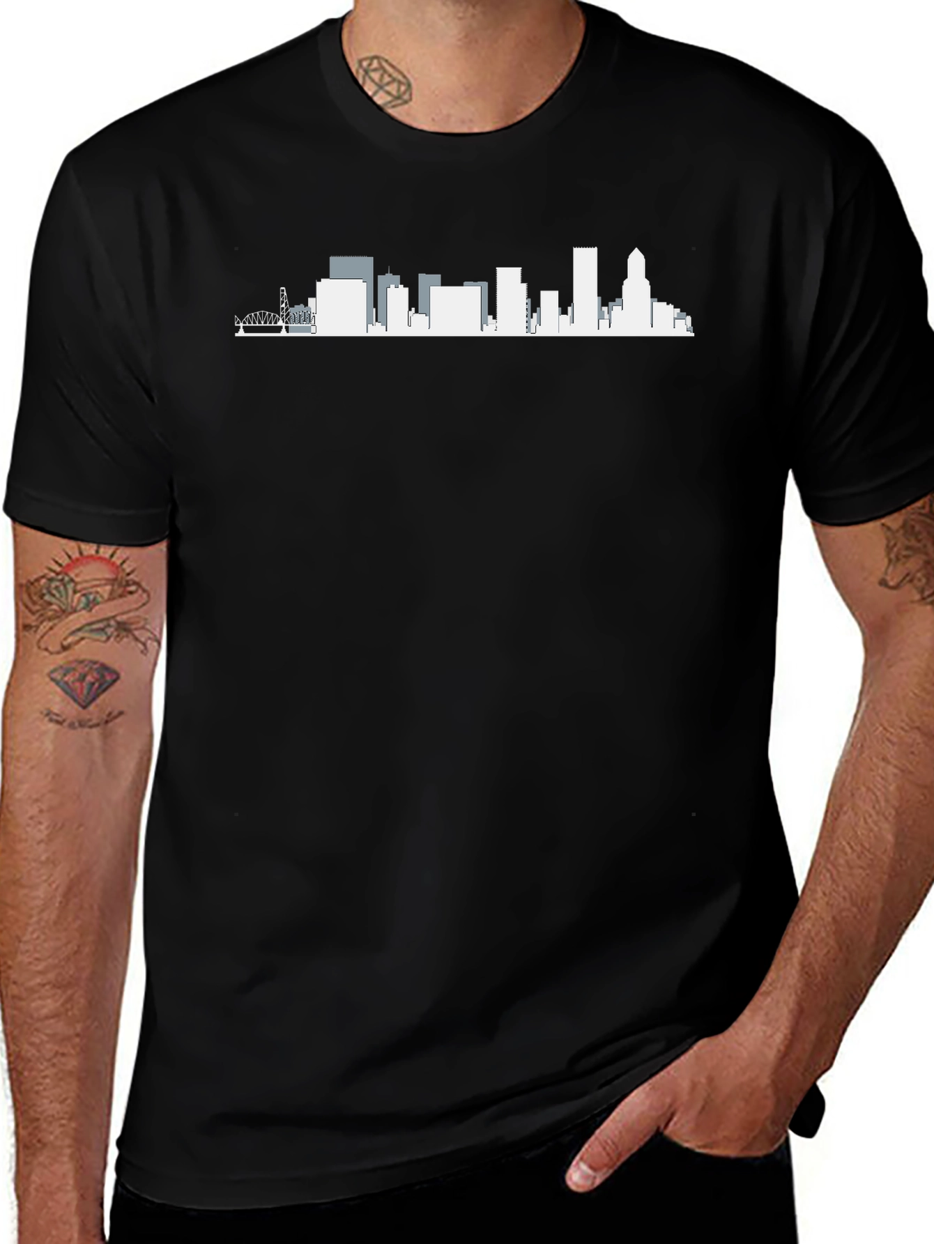 Variant 7 of Cityscape Graphic Tee - Urban Style