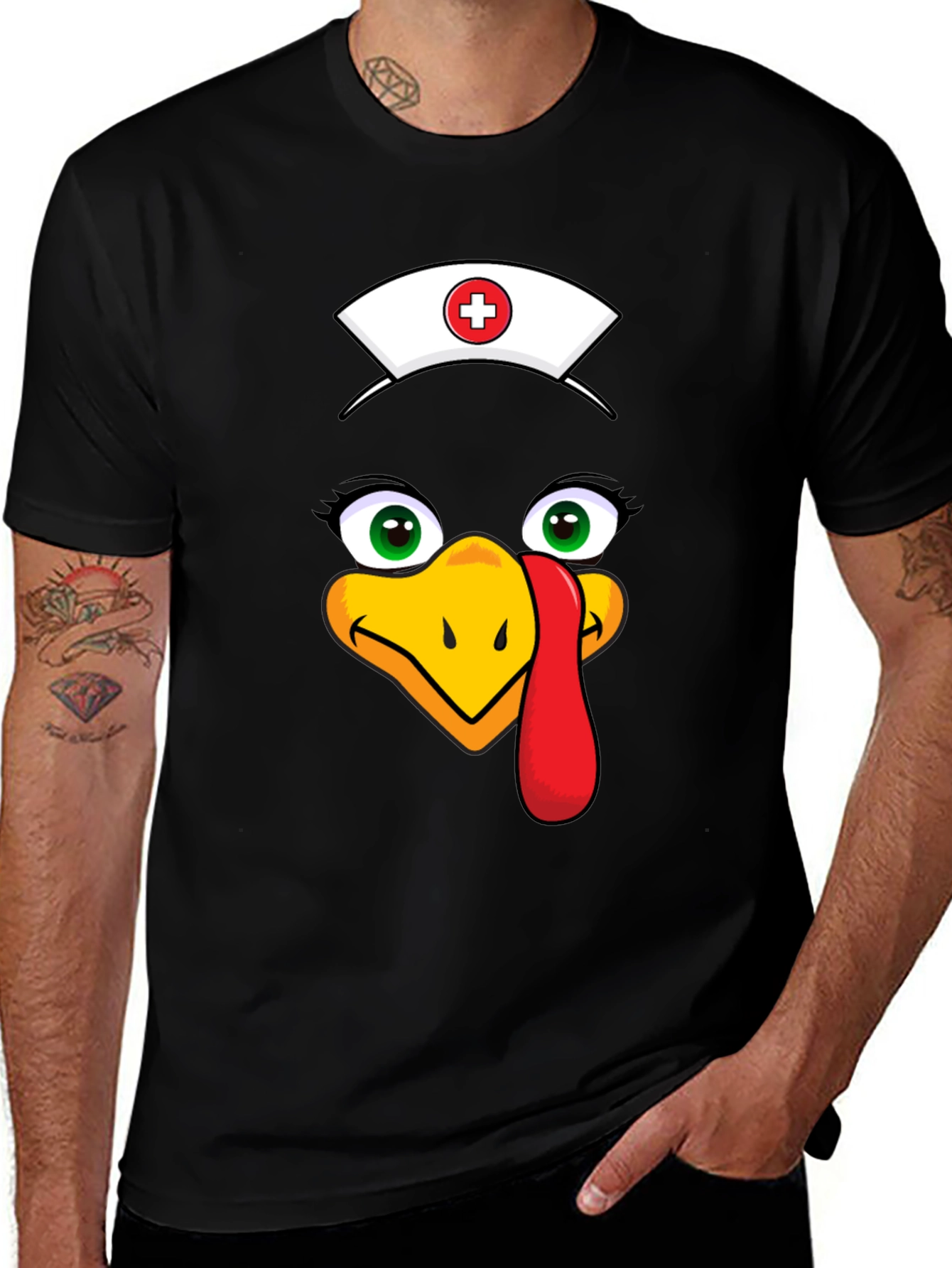 Nurse Turkey Graphic Tee - Thanksgiving Apparel