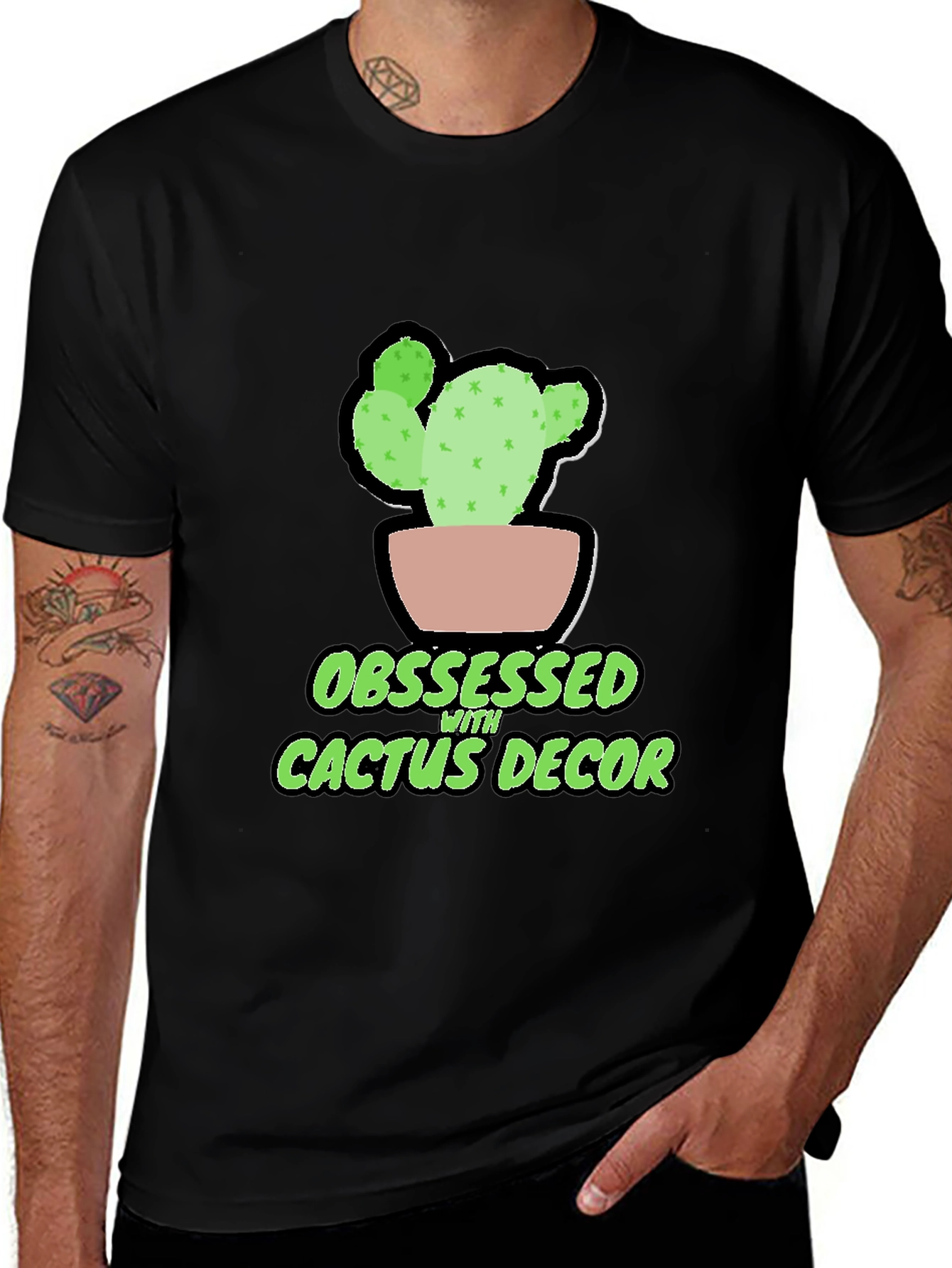 Variant 21 of Obsessed with Cactus Decor Graphic Tee