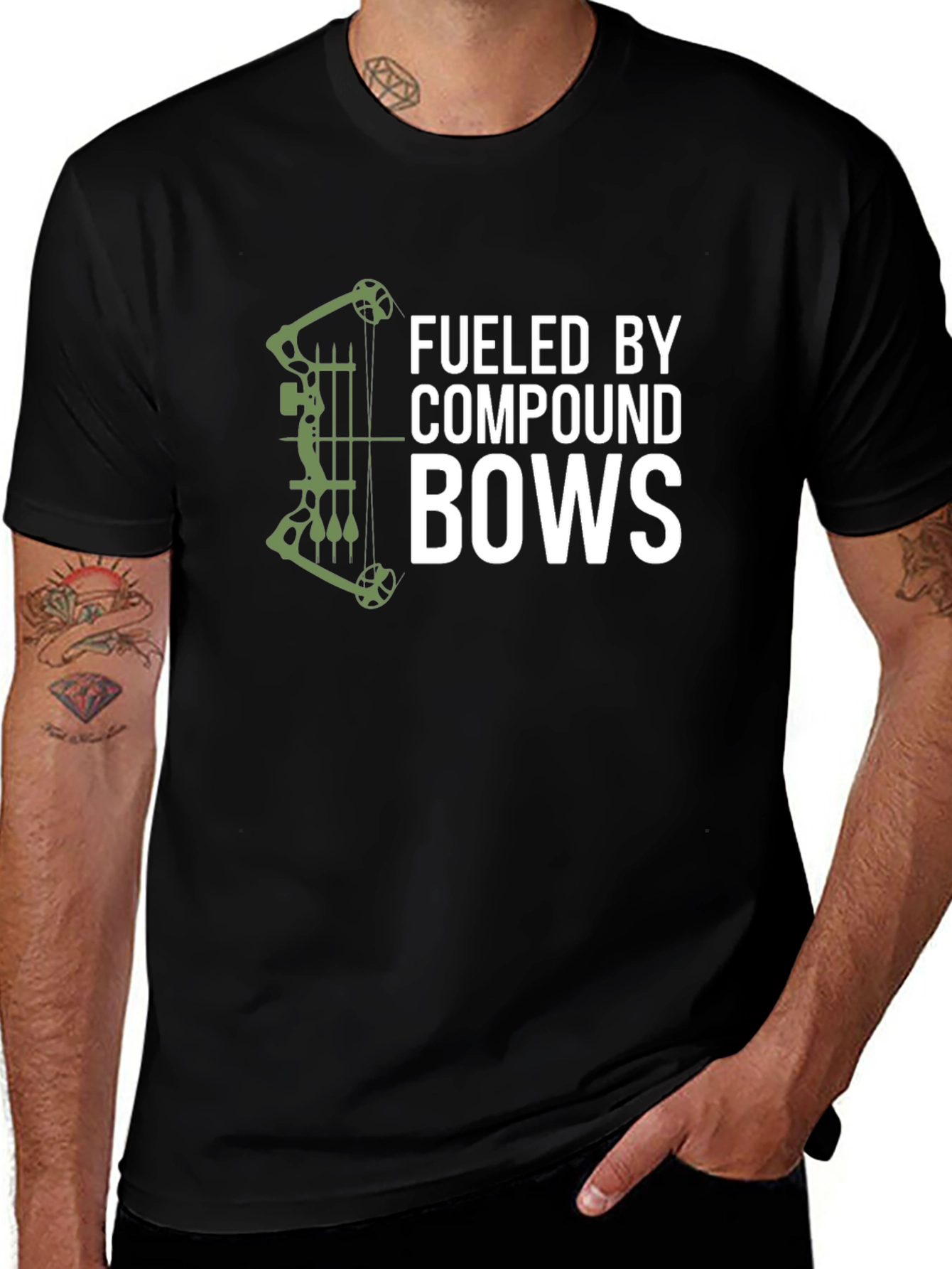 Fueled By Compound Bows T-Shirt Hunting Archery Bowhunter