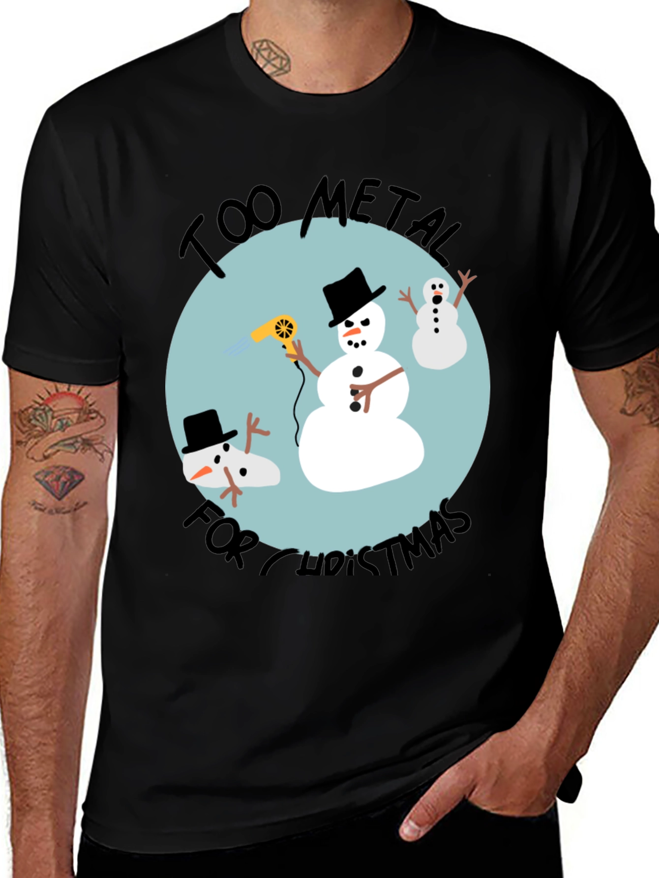 Too Metal for Christmas Graphic Tee
