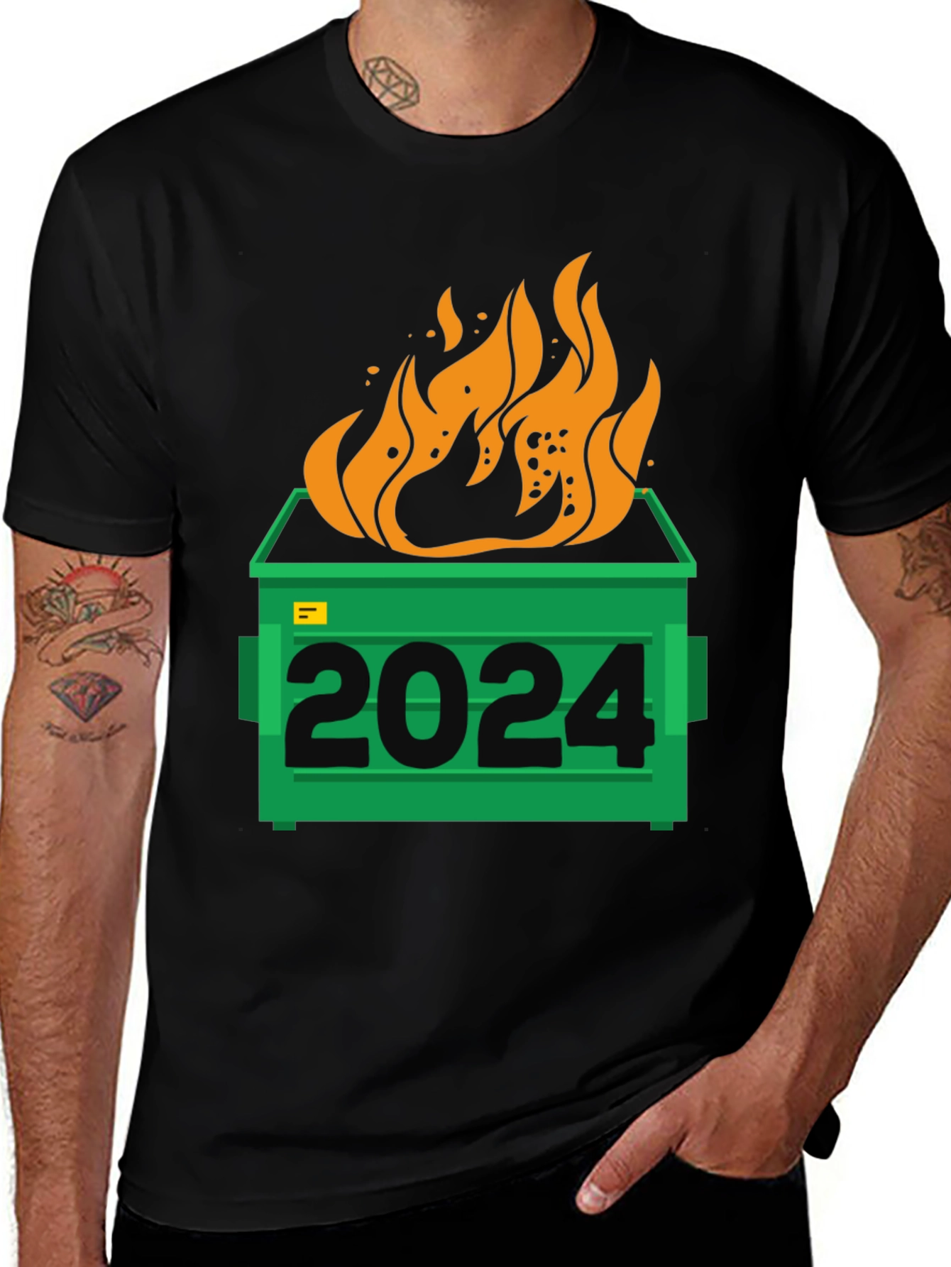 Variant 29 of 2024 Dumpster Fire T-Shirt Funny Political Tee